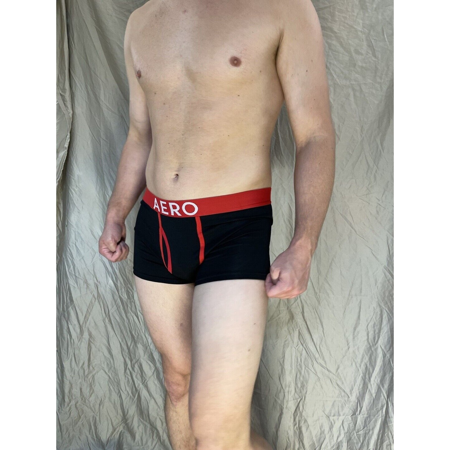 men's aero aeropostale Black With red Band boxer brief