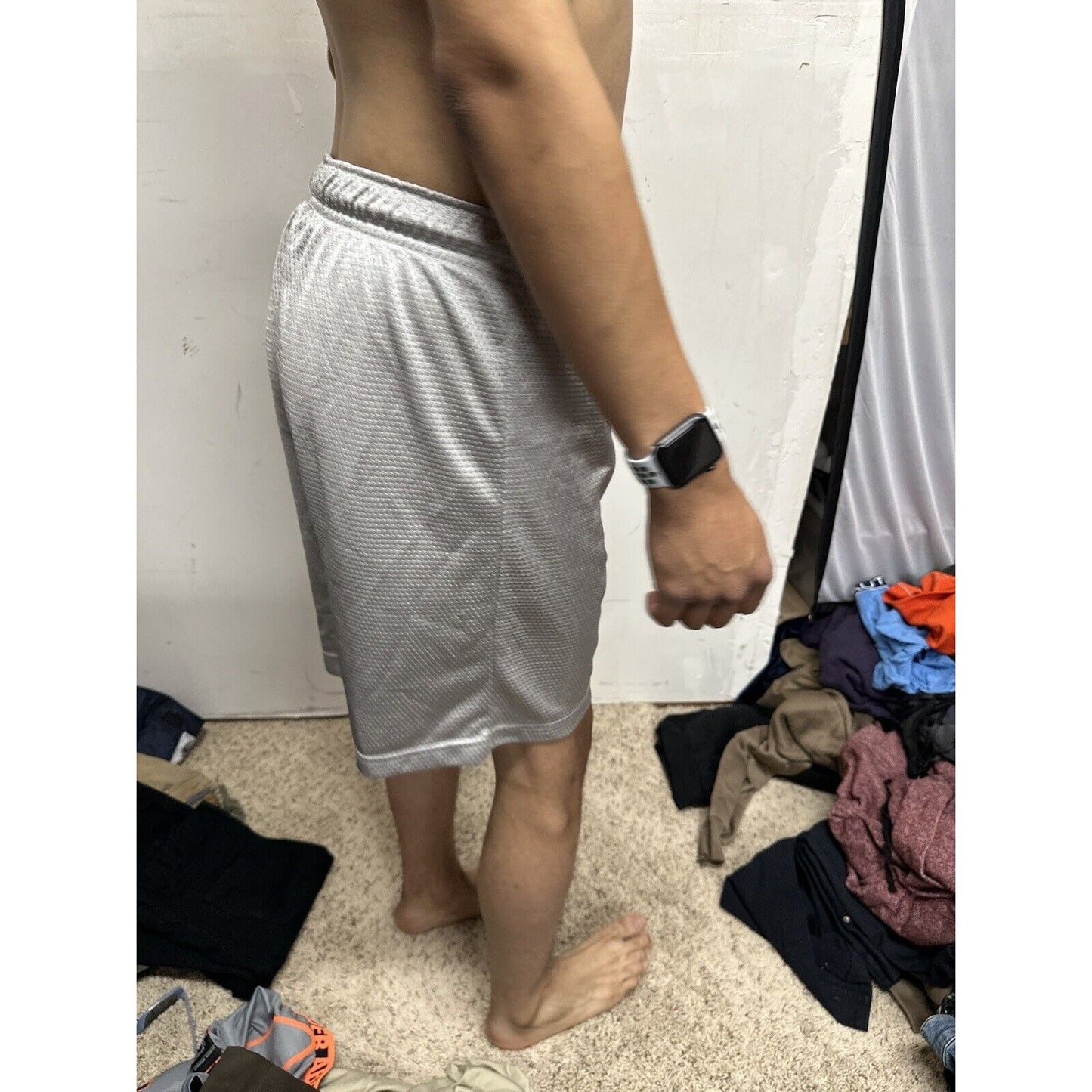 Men’s Pro Spirit Small Silver Athletic Shorts
