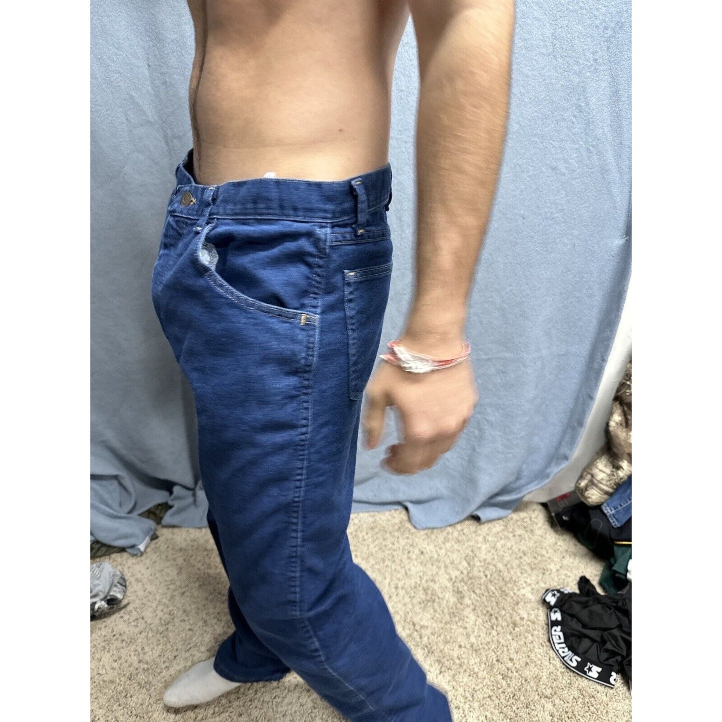 Men’s Wrangler Regular Fit 34 X 32 Blue Jeans