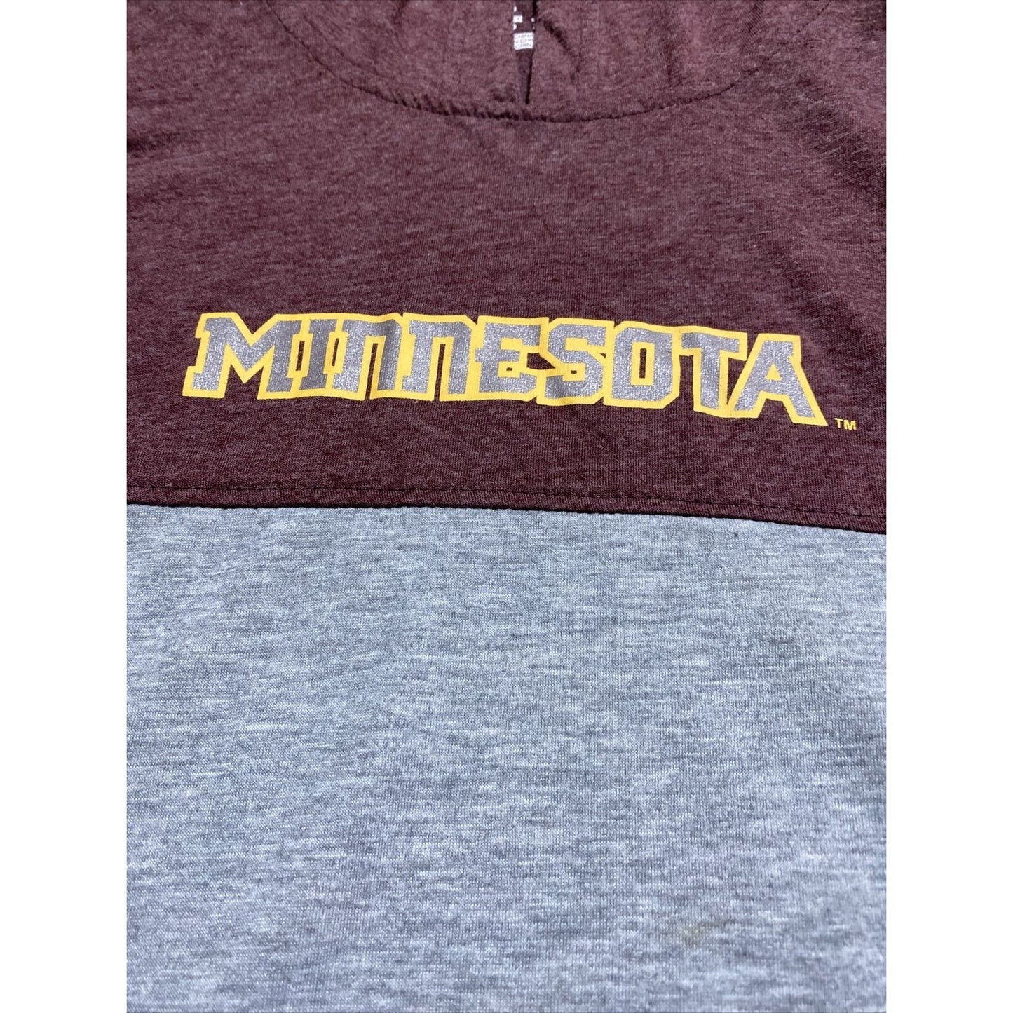 Champion MINNESOTA GOLDEN GOPHERS Men’s Large Burgundy Gray Sweatshirt Hoodie