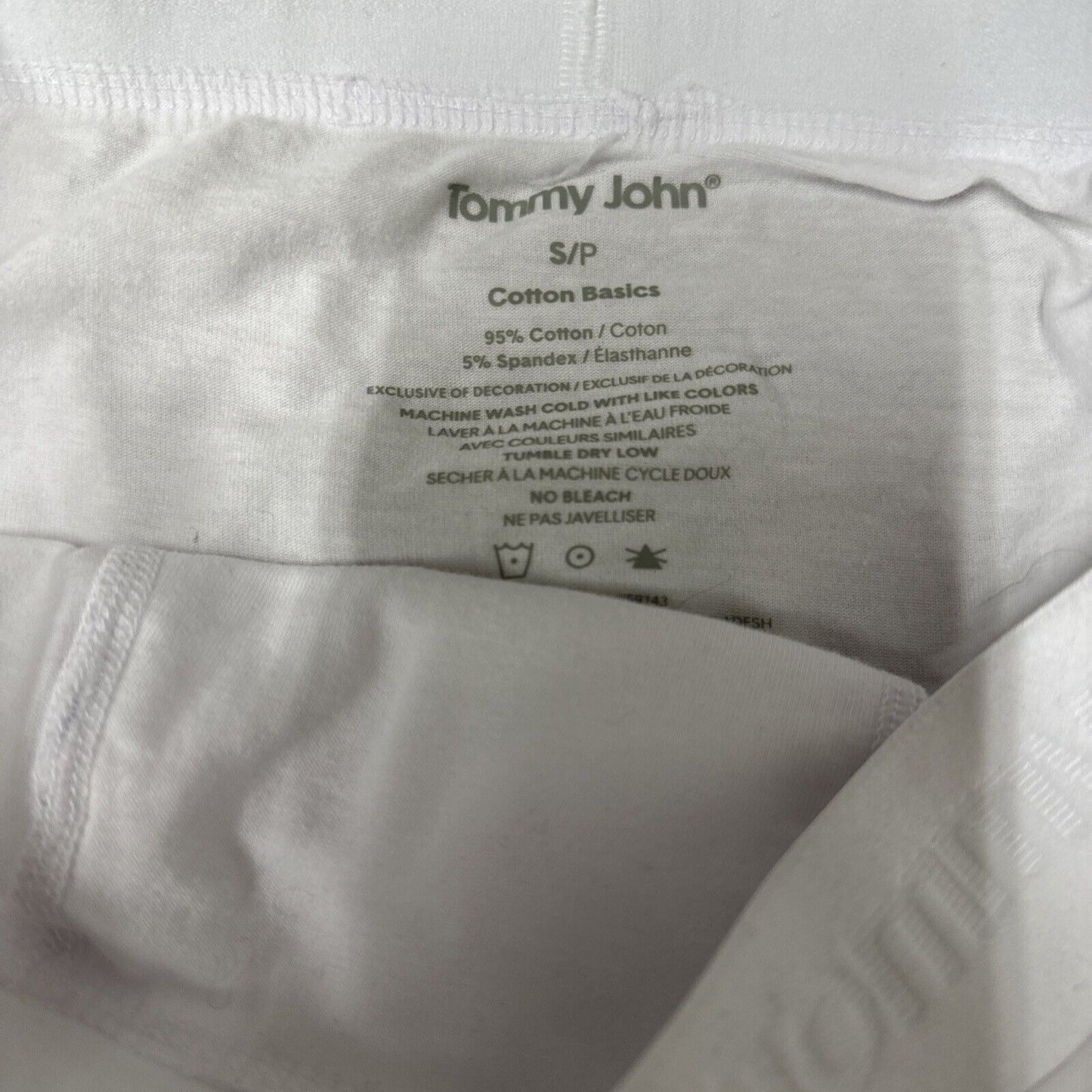 Men’s TJ Small Cotton Basics 5% Cotton White Boxer Briefs