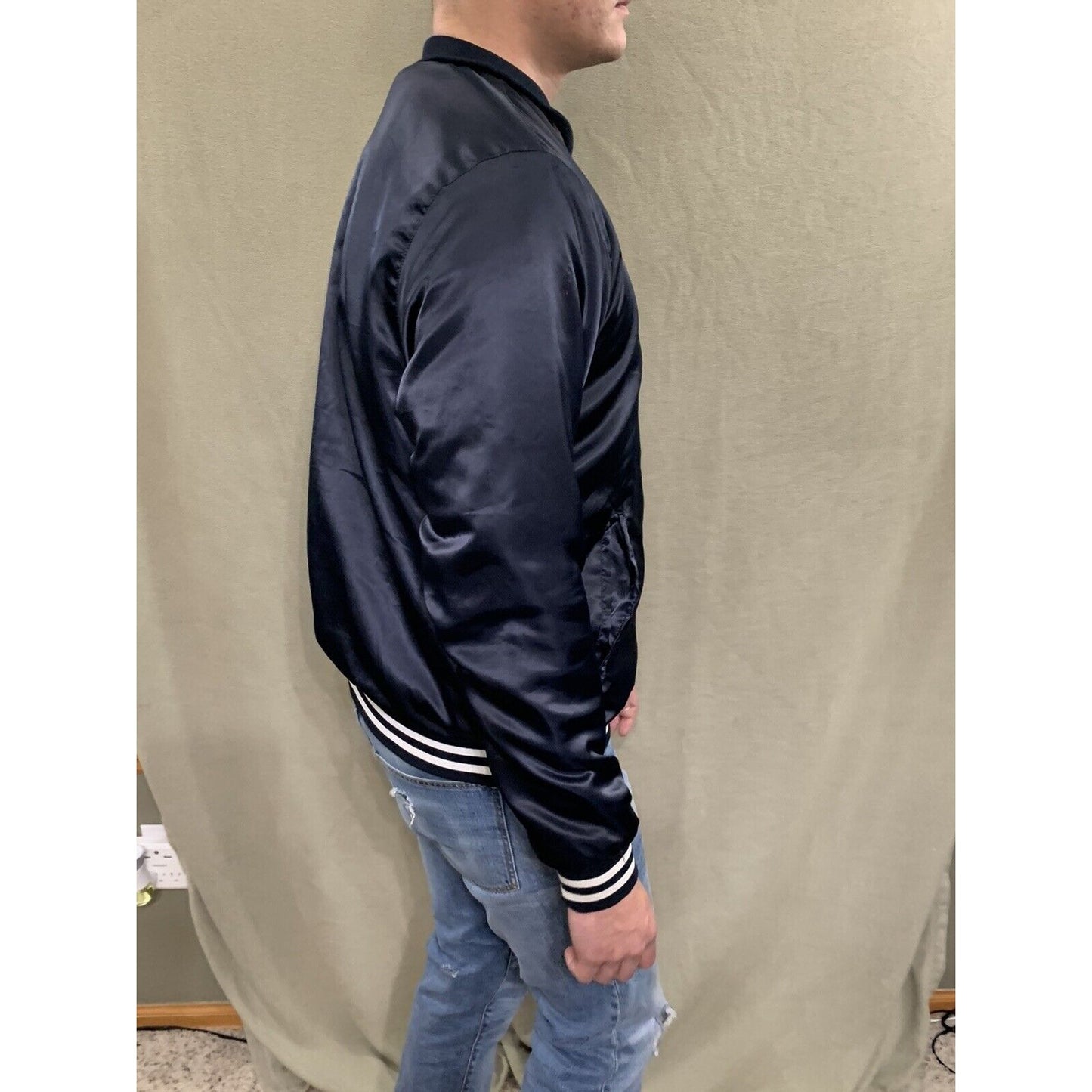Men’s Carbon Small Black Button Jacket 100% Polyester