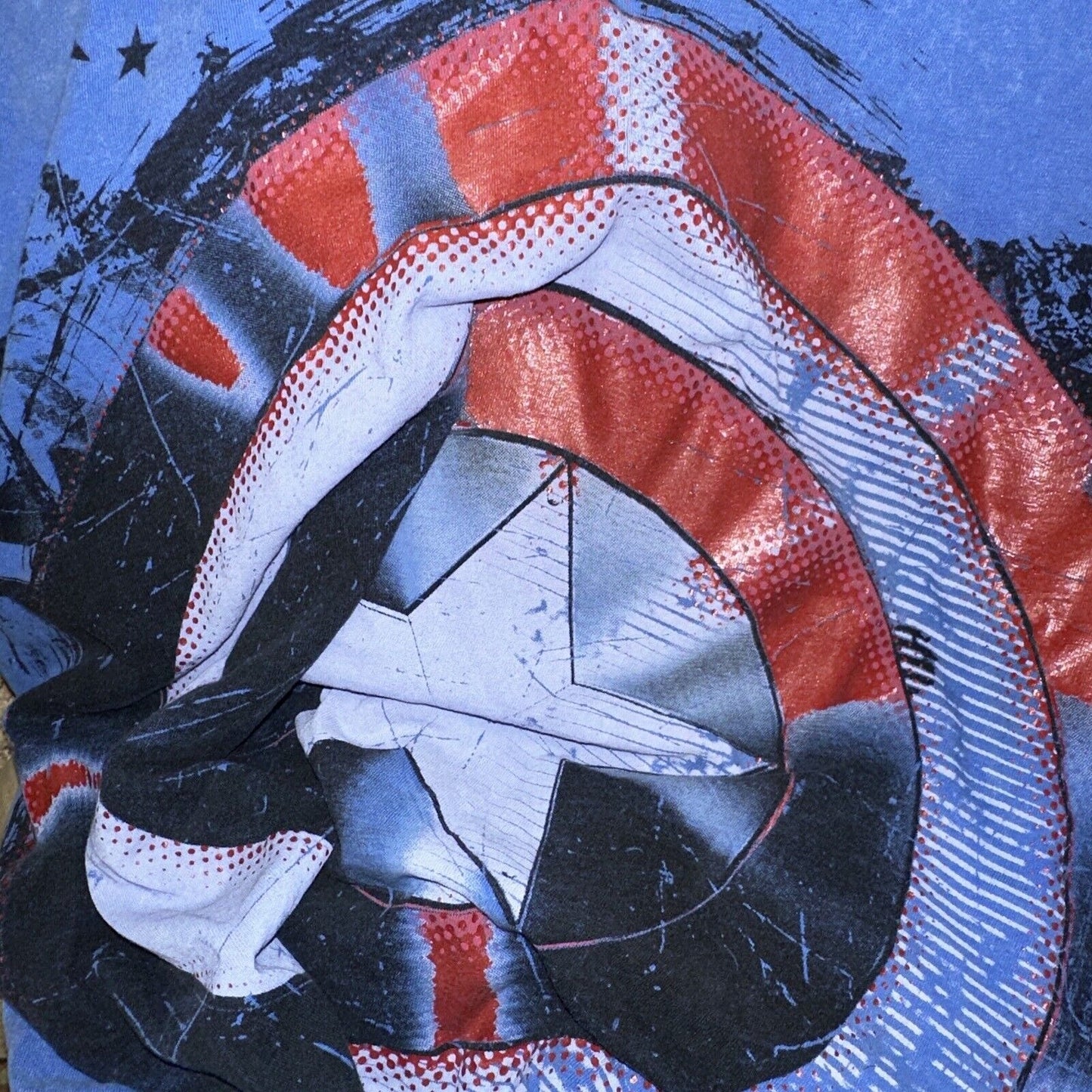 Men’s Blue Captain America Large Tshirt Short Sleeve