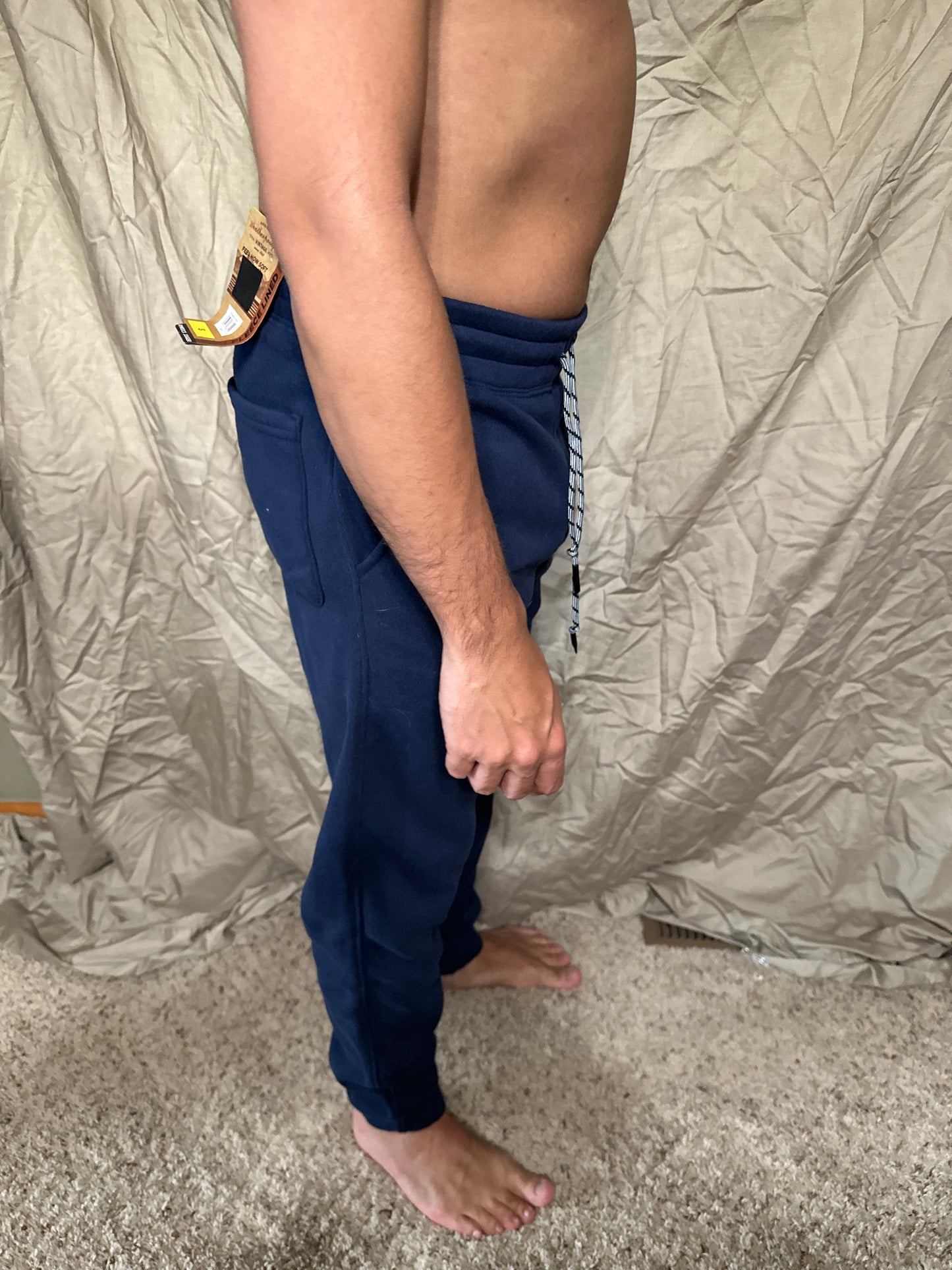 Men’s small navy blue weatherproof vintage rimrock jogger fleece lined sweat pants new with tags