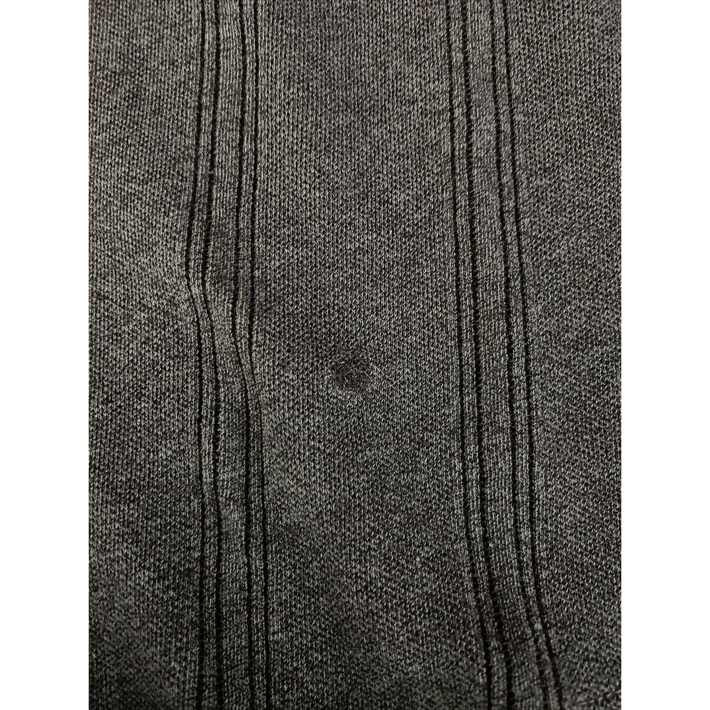 AXIST Men's XXL Dark Gray Stripes Knit Polyester-Cotton Polo Shirt