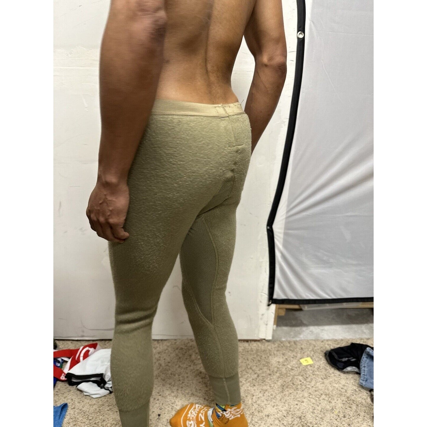 Men’s Army Tan Drawers Midweight Insulated X-small Regular Nomex thermal bottoms