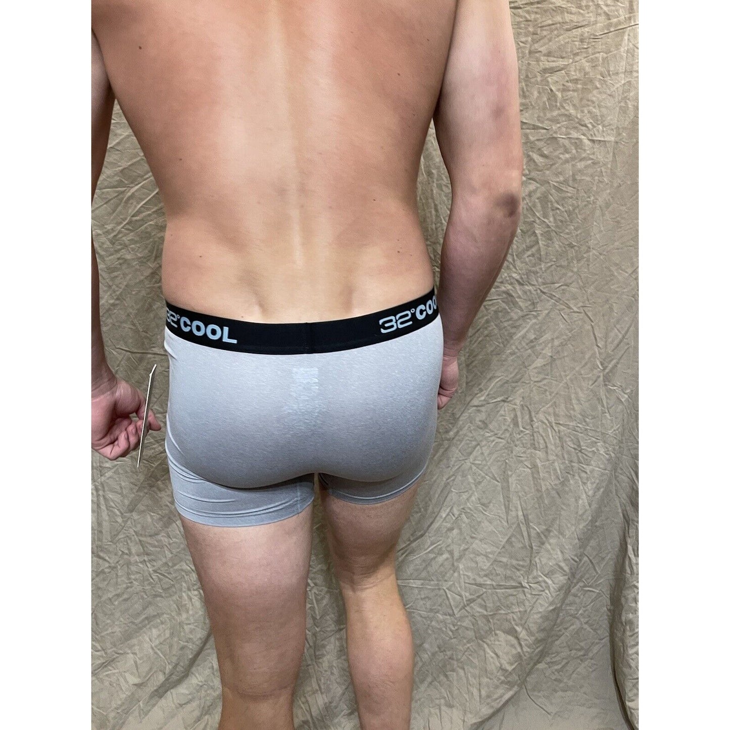 men's icy grey 32 degrees cool compression boxer brief Small
