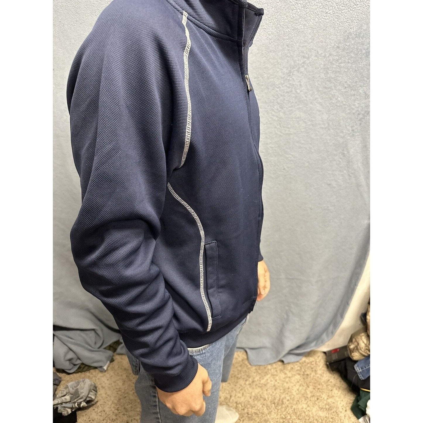 Men’s Dark Blue J America Polyester US Air Force Medium Full Zip Jacket USAF