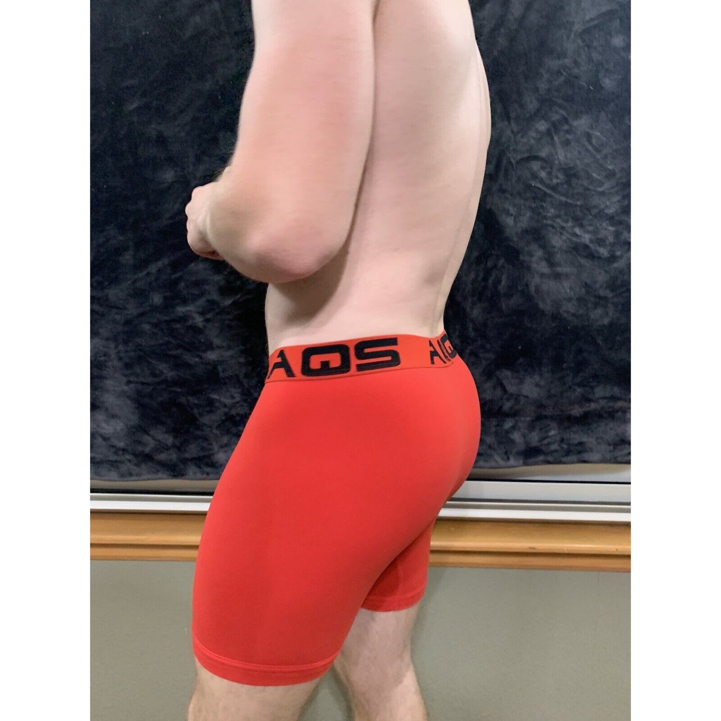AQS Men’s XL Red Boxer Briefs Poly Lycra