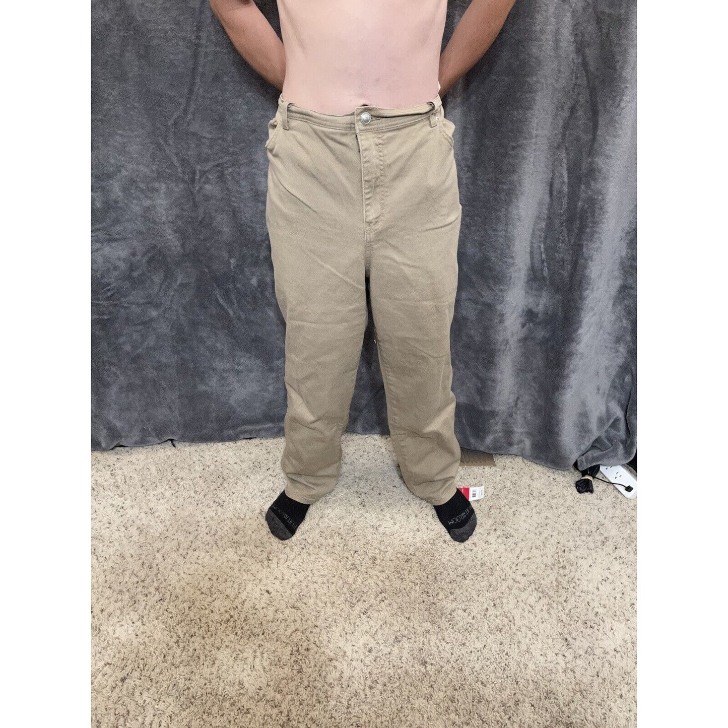 women's gloria vanderbilt khaki jeans 22w Cotton Spandex