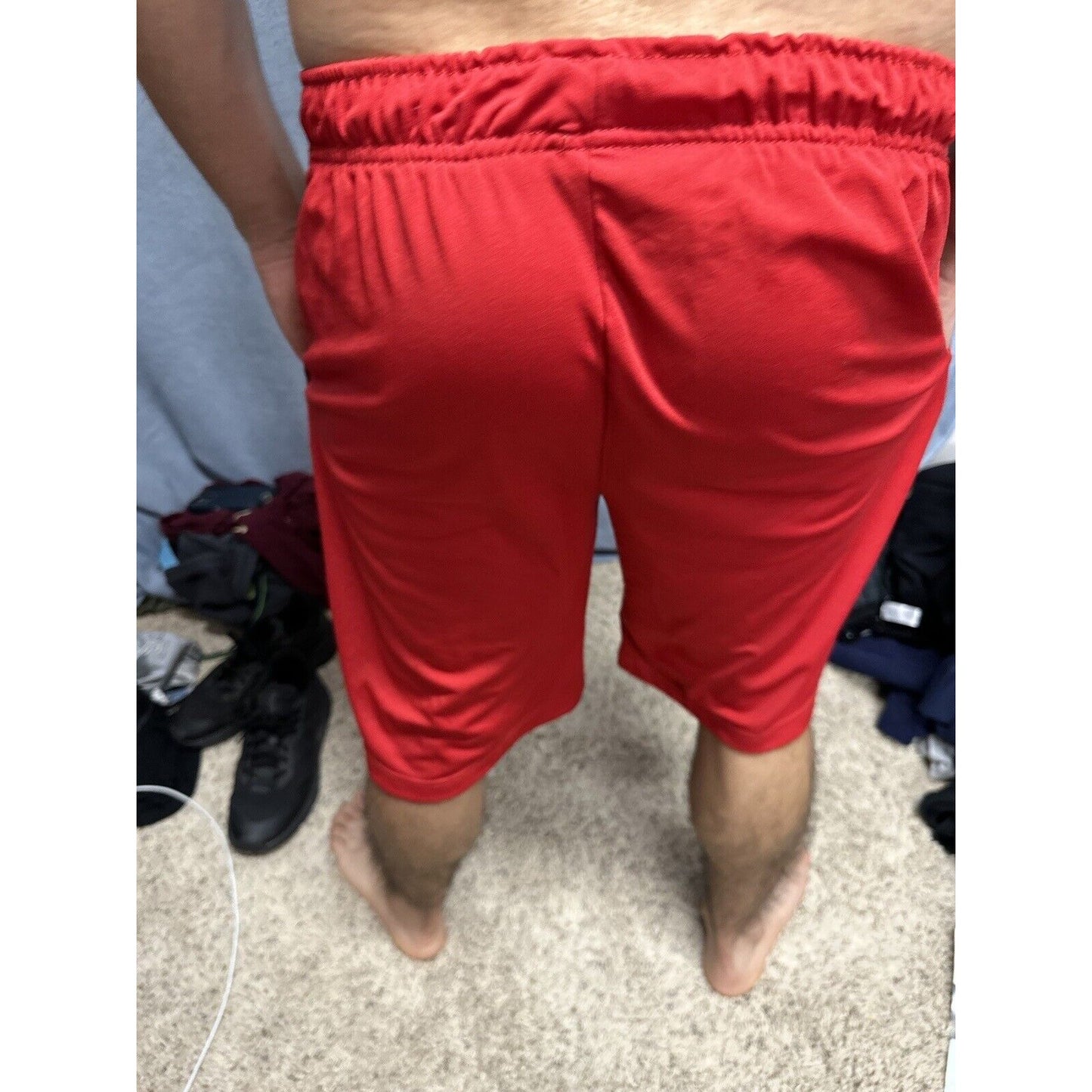 Men’s Red Champion Performance Shorts With Pockets No String