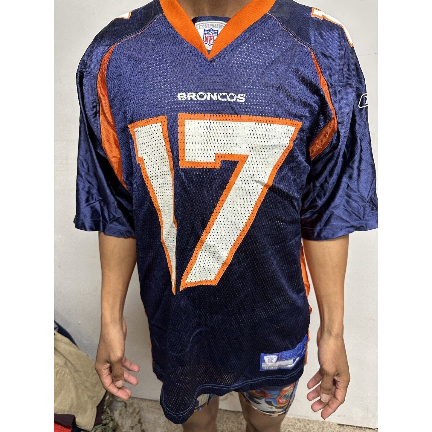 Men’s NFL Equipment Large Reebok Denver Broncos Football Jersey 17 Watts