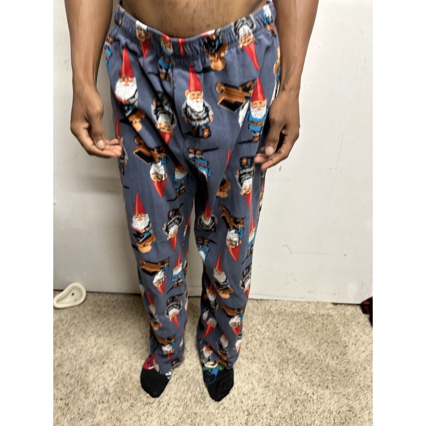 Men’s Large Gnome Wheelbarrow Lounge Pants Sleepwear