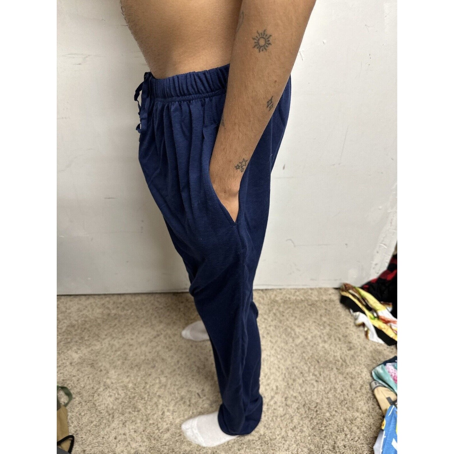 Men’s Dark Blue Collections Lounge Pants Sleep Wear Large