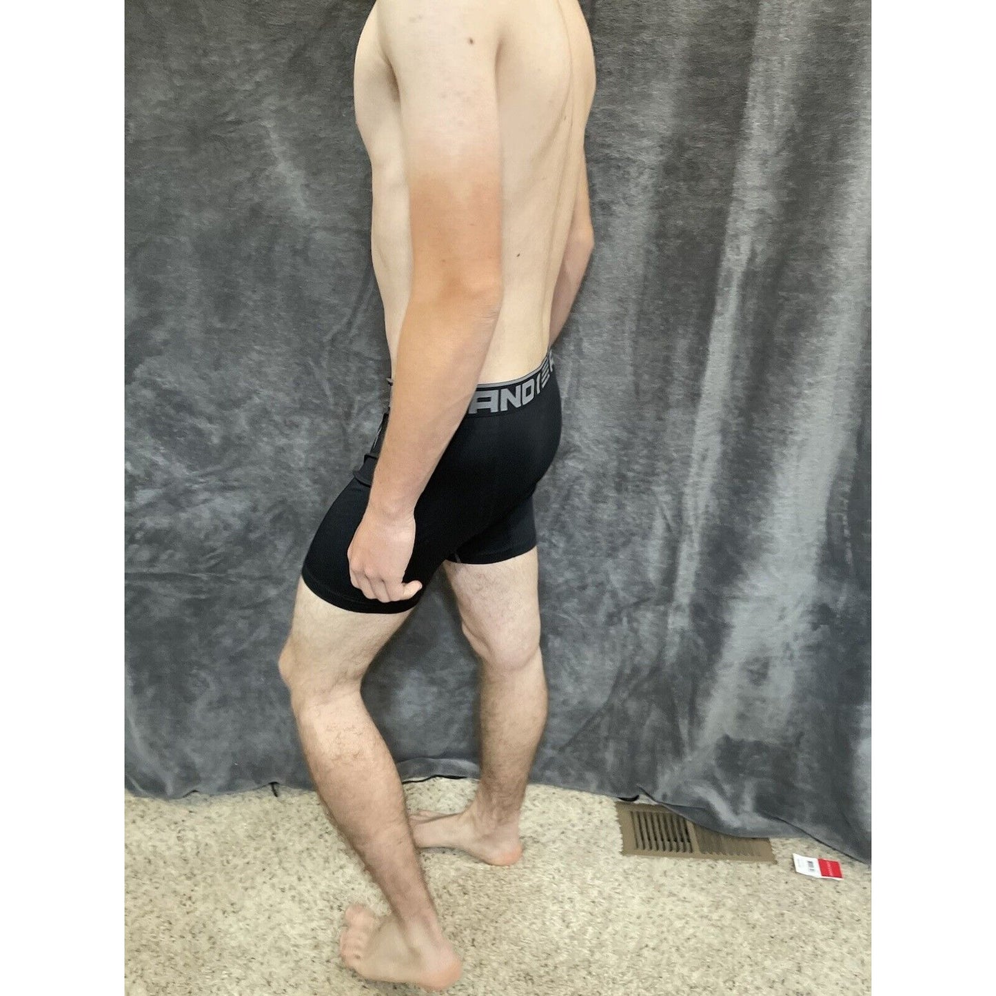 men's and1 medium black 10% spandex compression boxer brief