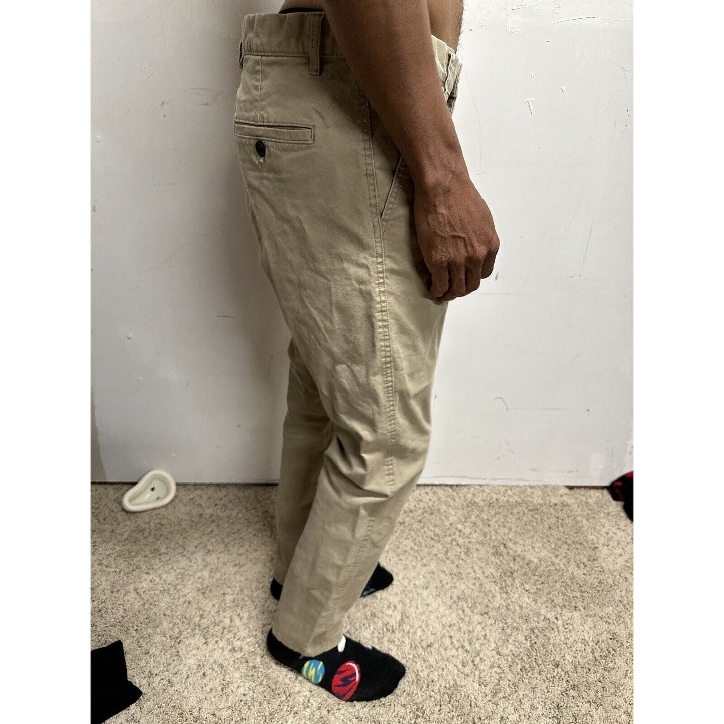 Men’s Khaki 34 H&M Skinny Fit Stretch Pants