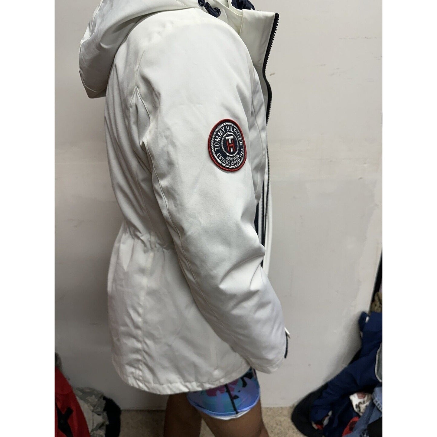 Tommy Hilfiger 3-in-1 All Weather Systems Anorak Jacket L White Navy Women Large