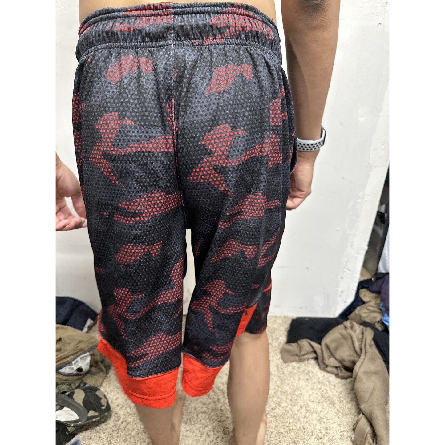 Men’s Black And Red AND1 Athletic Shorts With Pockets