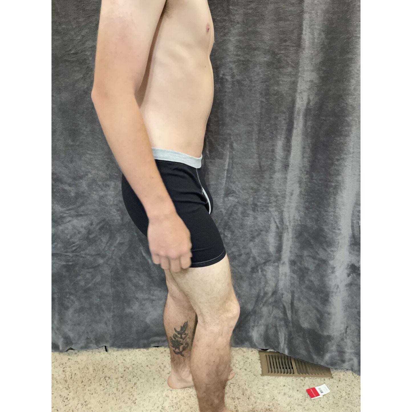 boy's youth XL Black With Gray hanes boxer brief