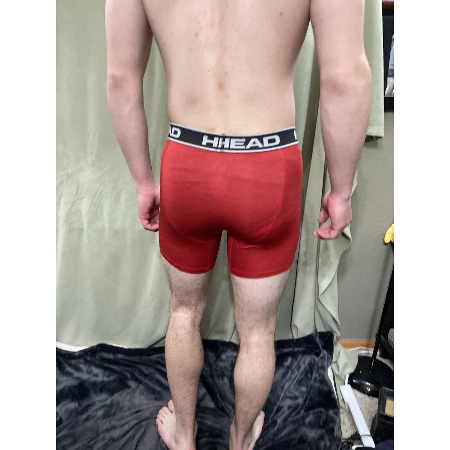 Head Brand Compression Shorts Medium Red With Black Pattern 1 Pair New