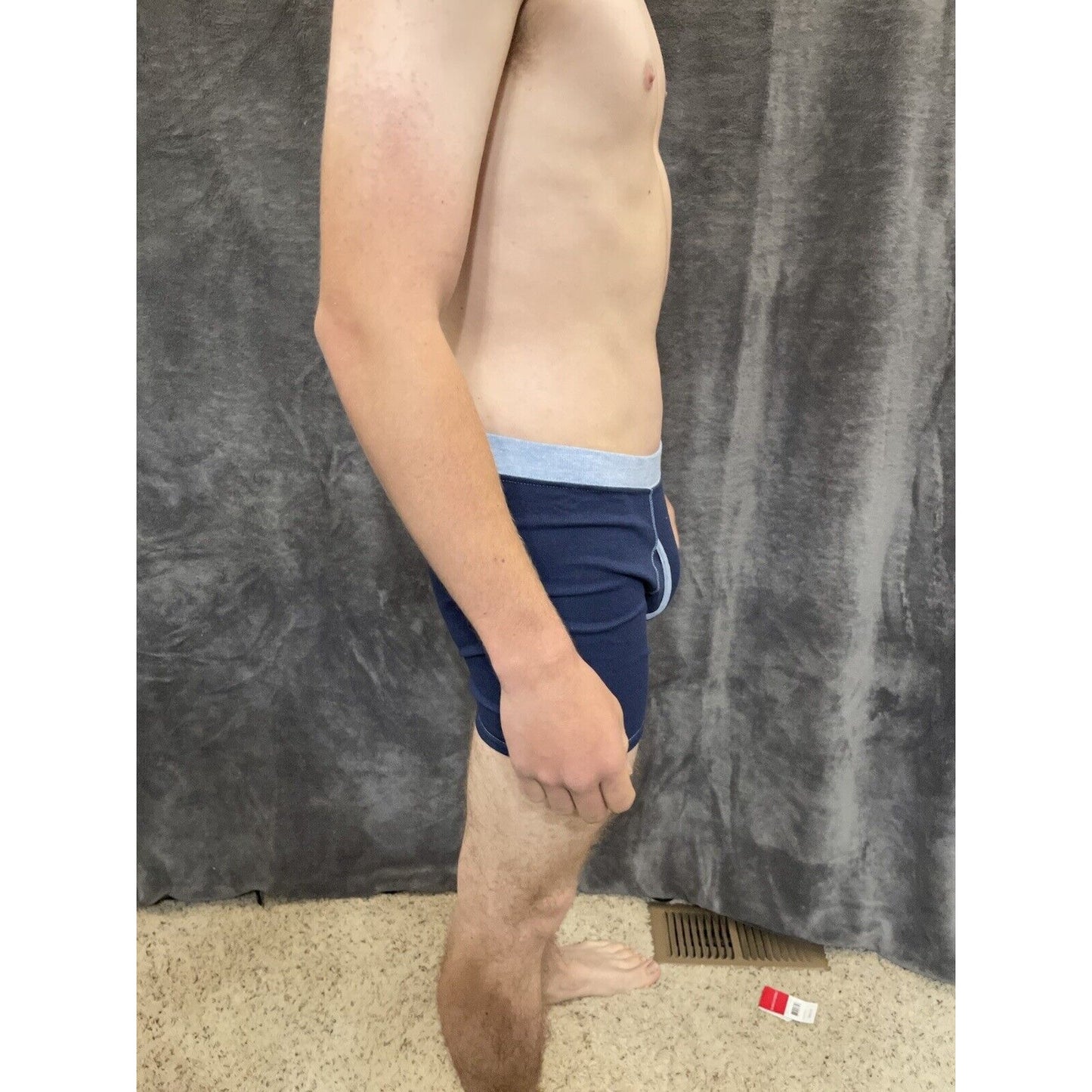 boy's Hanes youth XL Dark Blue With Light Blue boxer brief
