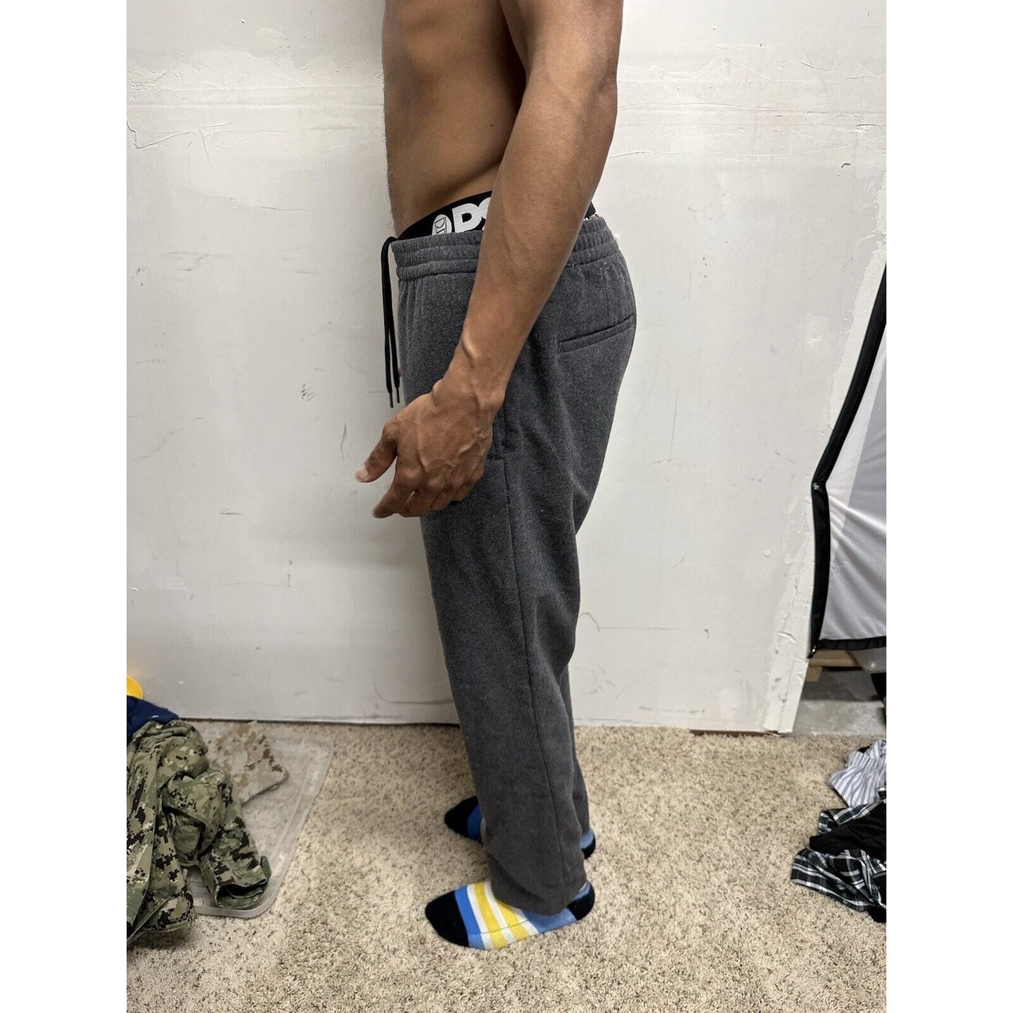 Men’s Gray Medium H&M Regular Fit Sweat Pants with Pockets