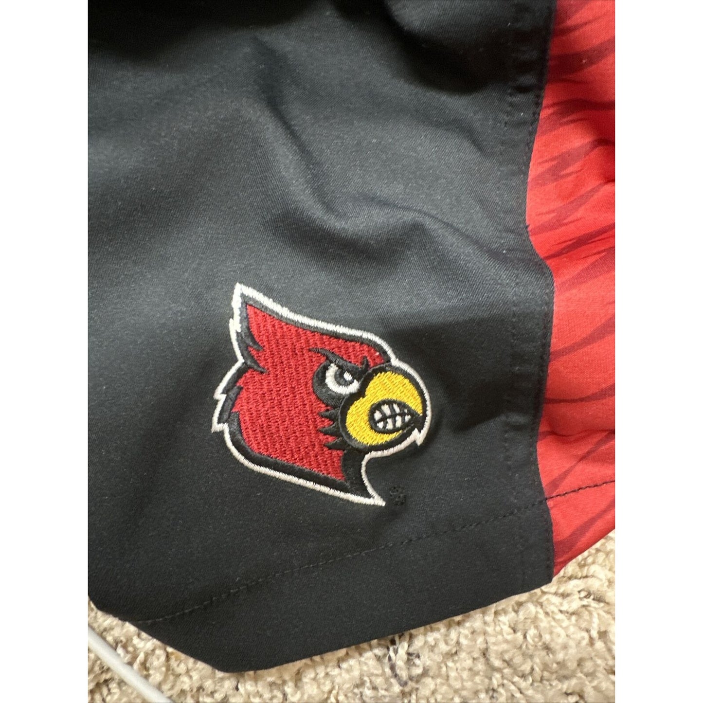 Men’s Large Black Adidas Athletic Shorts With Pockets Cardinals Logo