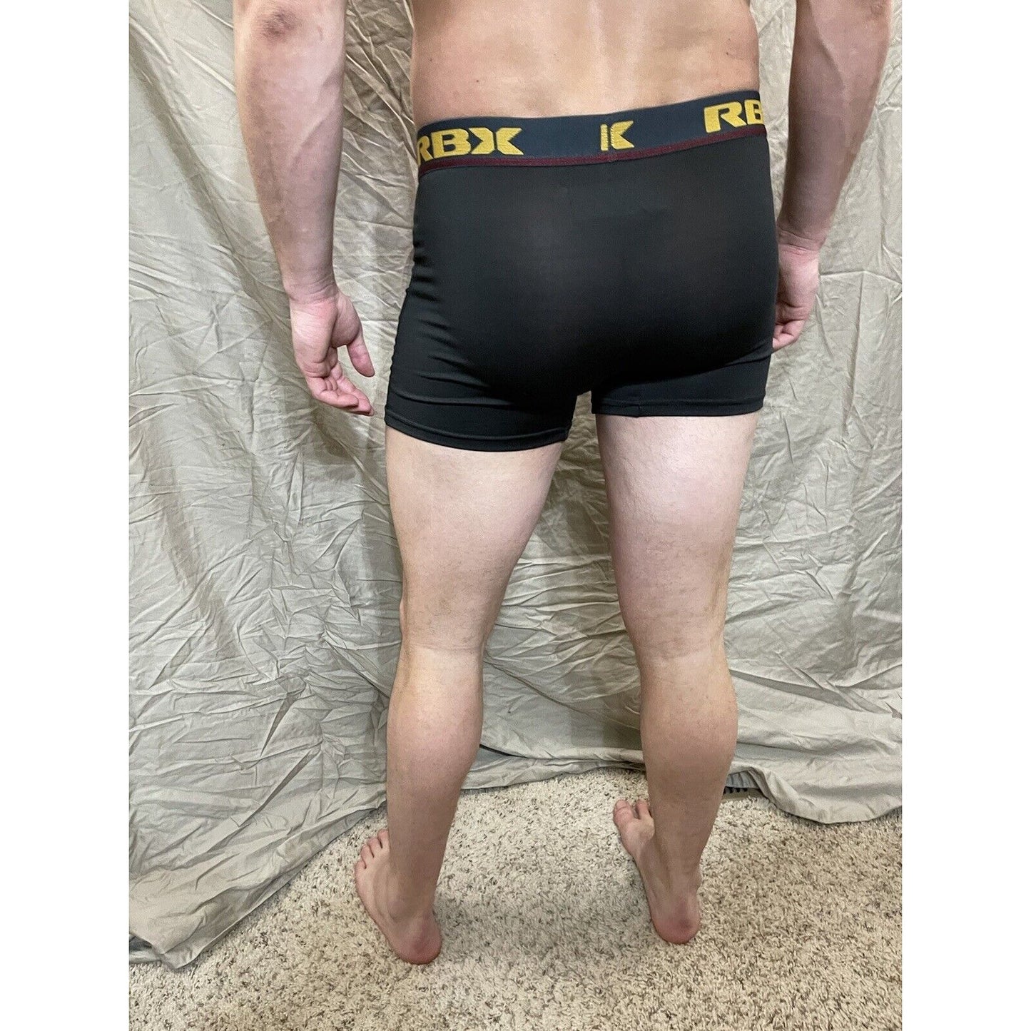 men's RBX Active black compression shorts medium