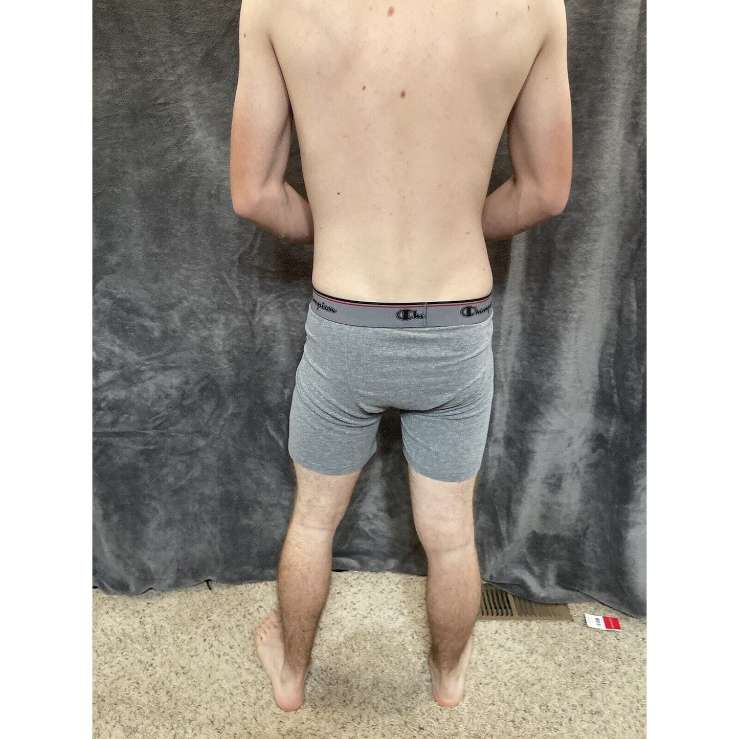 men's gray champion XL boxer briefs classic 5% spandex