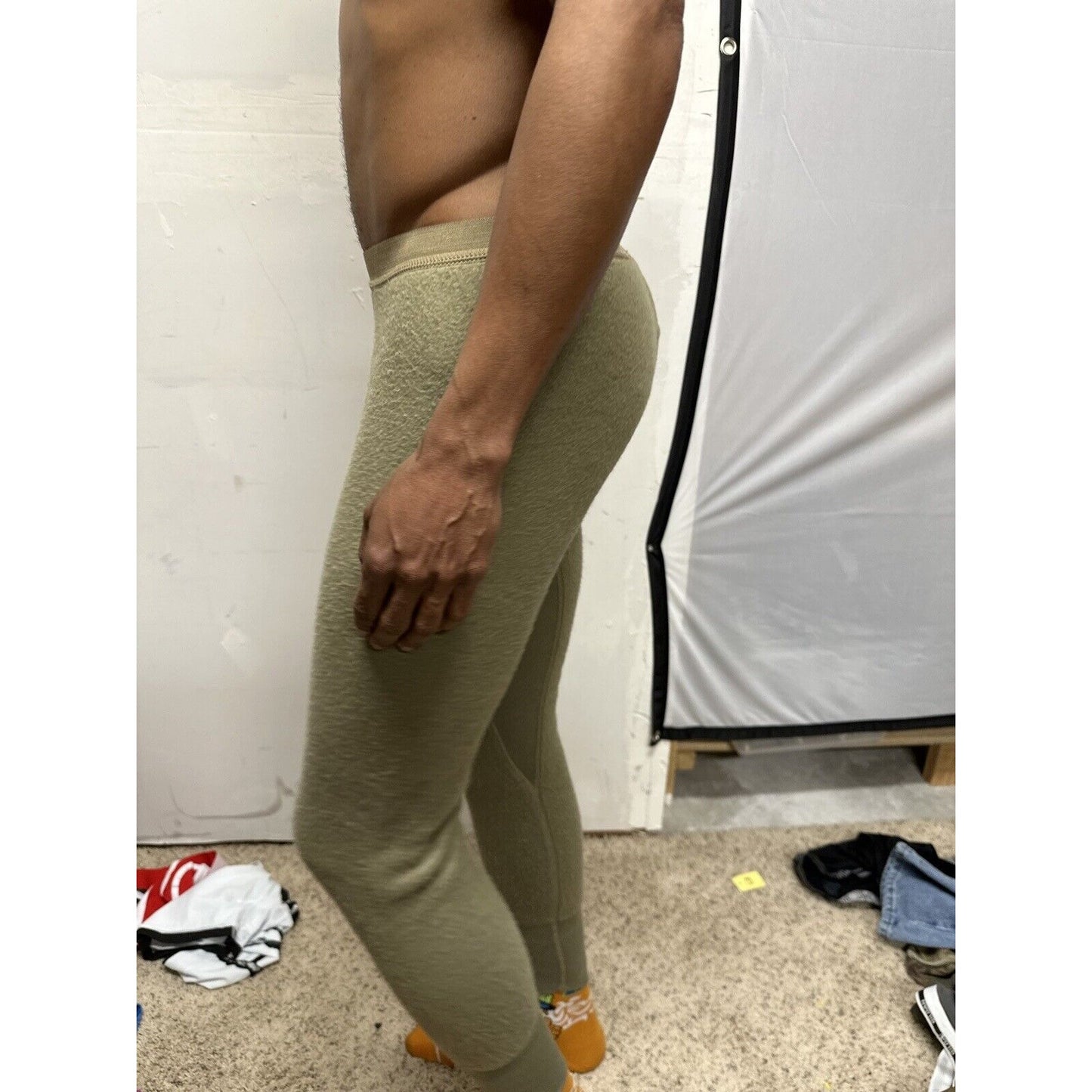 Men’s Army Tan Drawers Midweight Insulated X-small Regular Nomex thermal bottoms