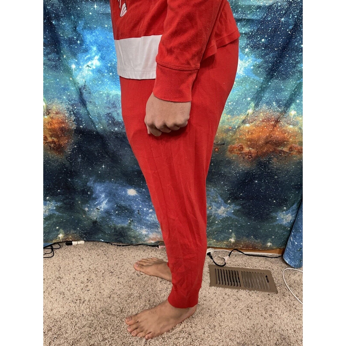 Santa Pajamas Top and Bottom Red Costume Lounge sleepwear XL
