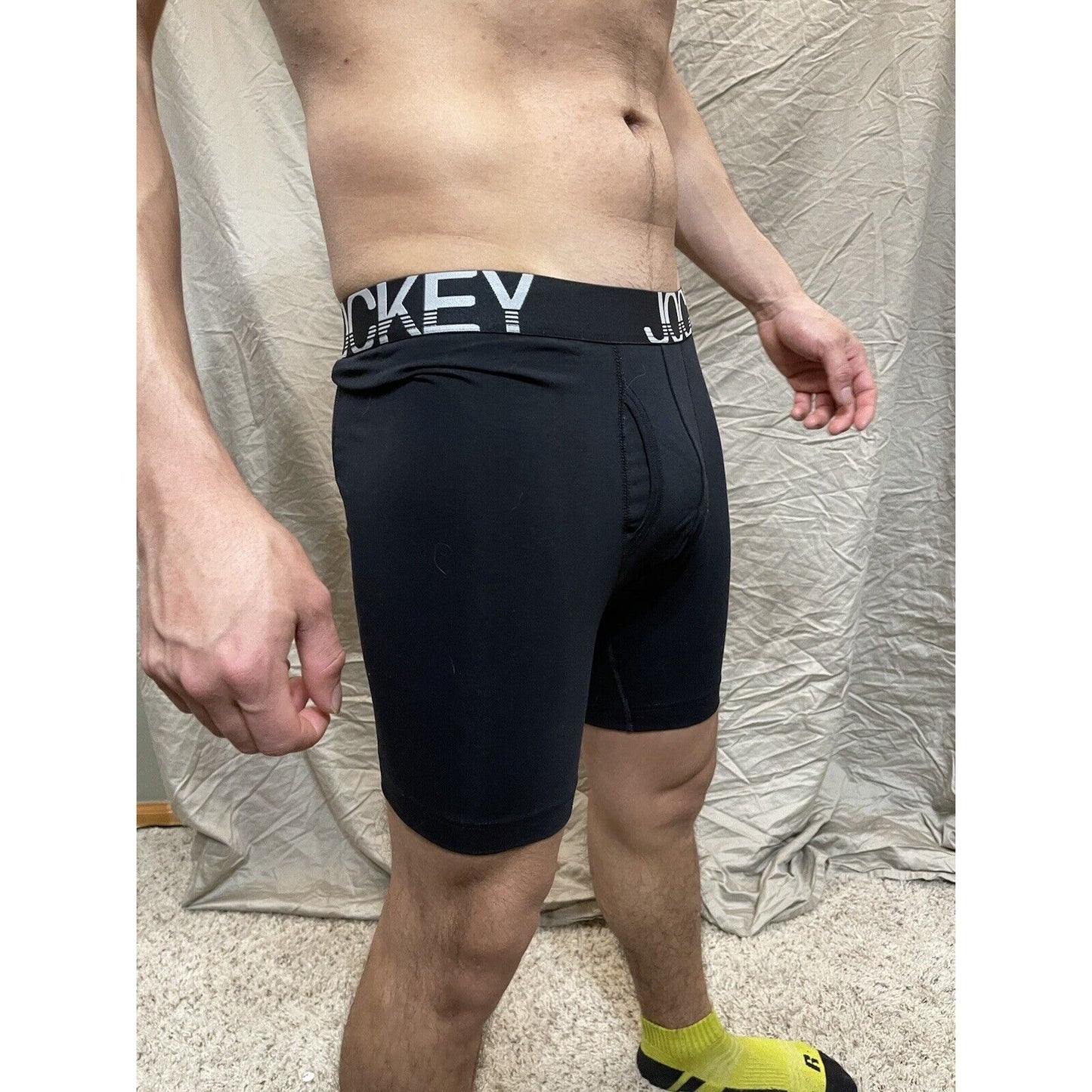 Men's black Jockey medium boxer briefs cotton spandex