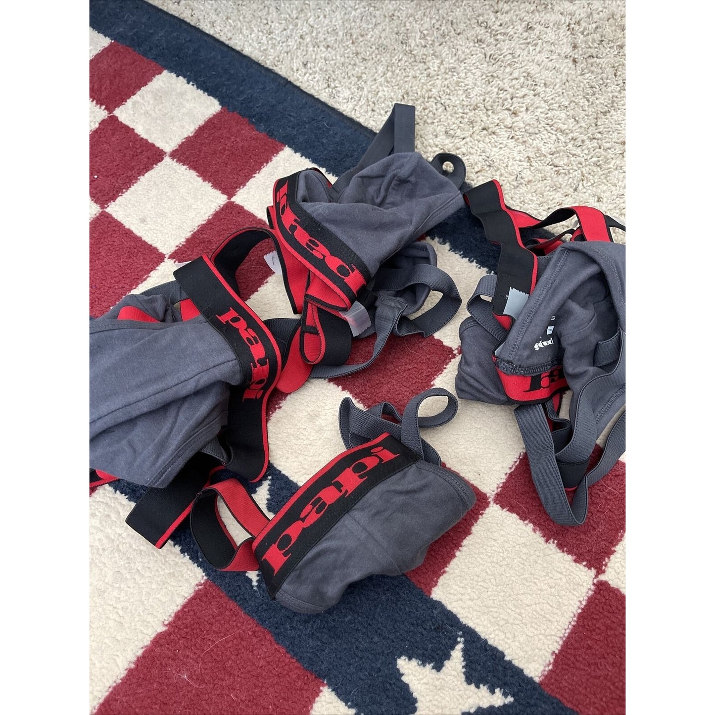 Men's Gray Pouch Papi Jockstrap Jock New And unworn large