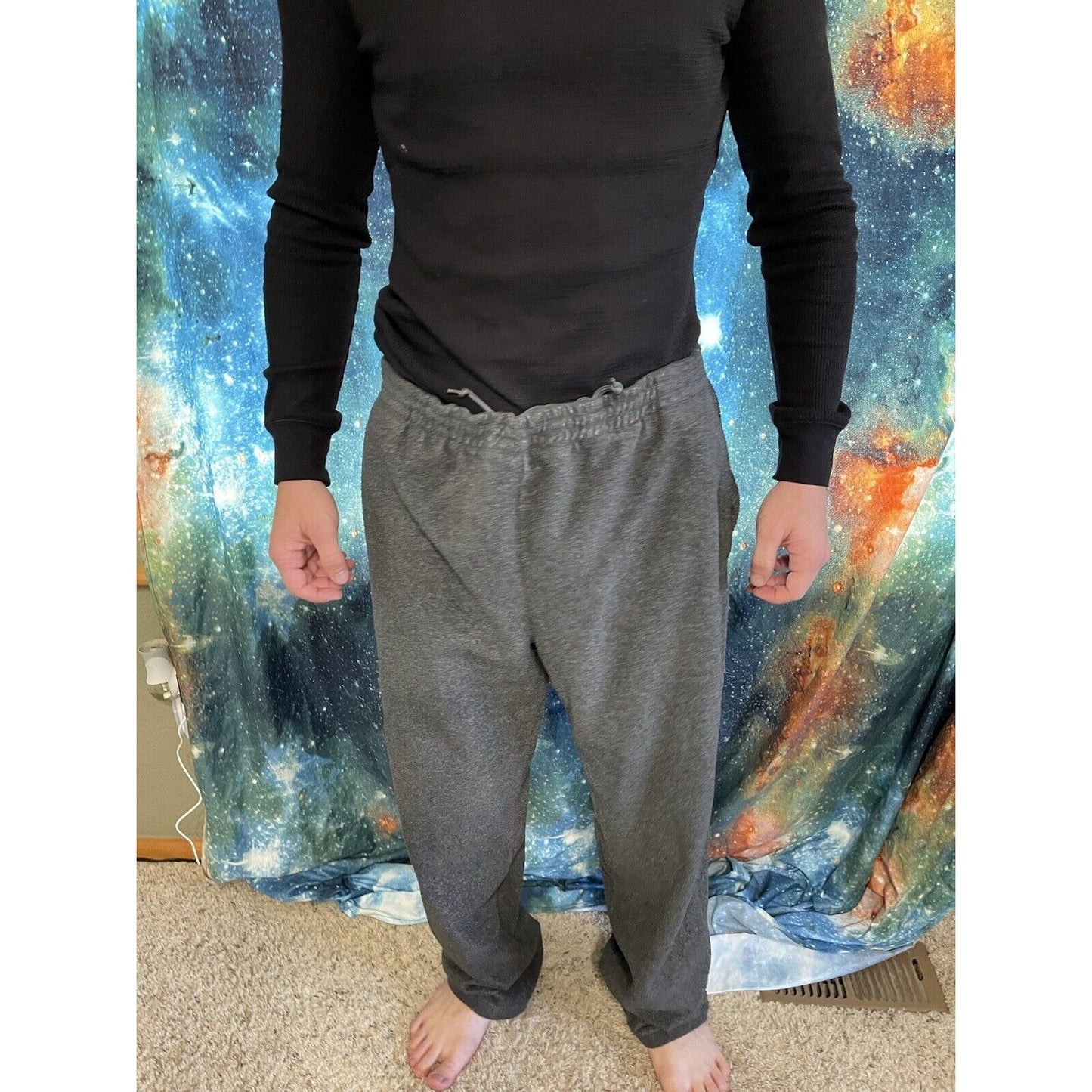 Men’s Fila Large Gray Sweat Pants With Pockets