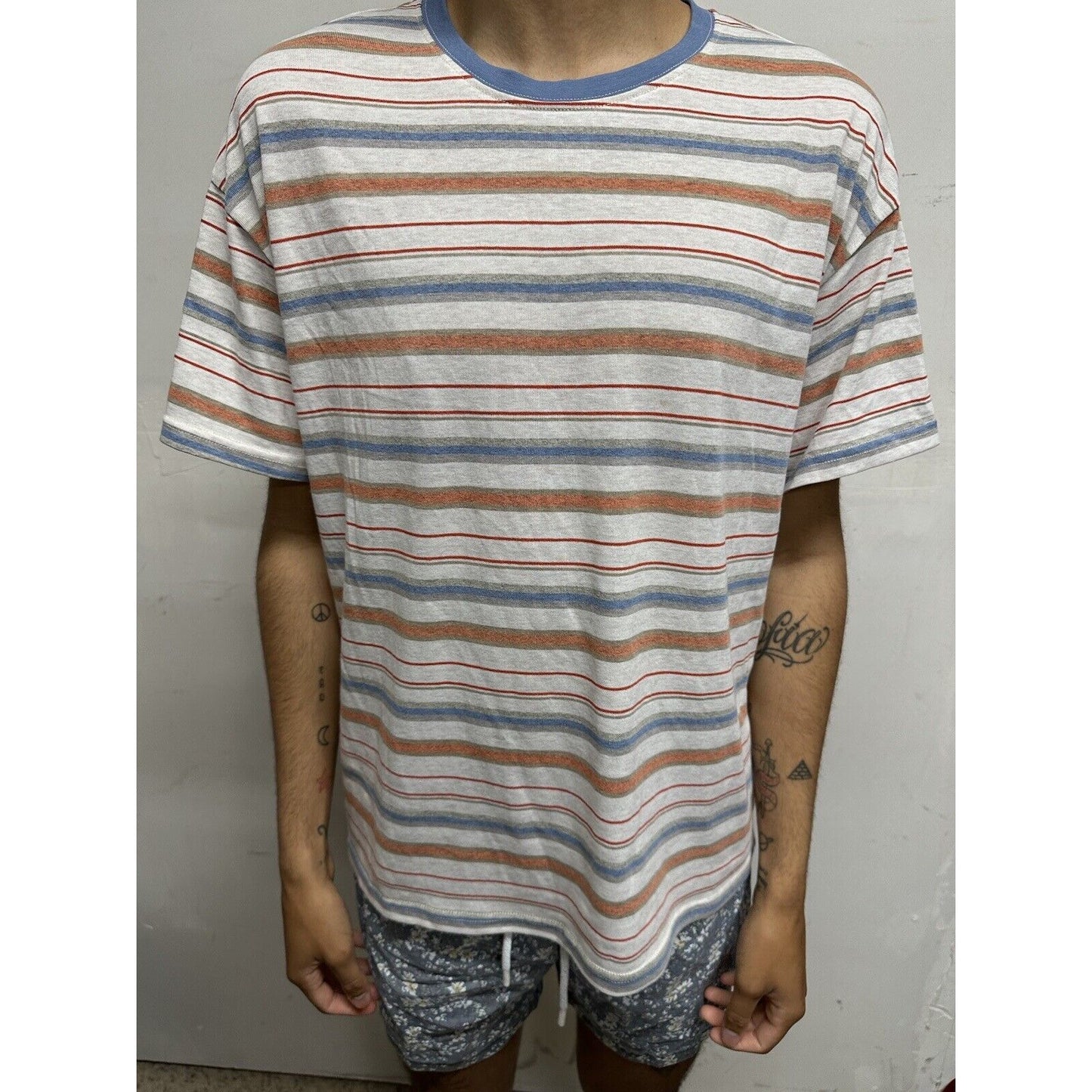 Men’s Dazy Striped Large Tshirt Multicolor