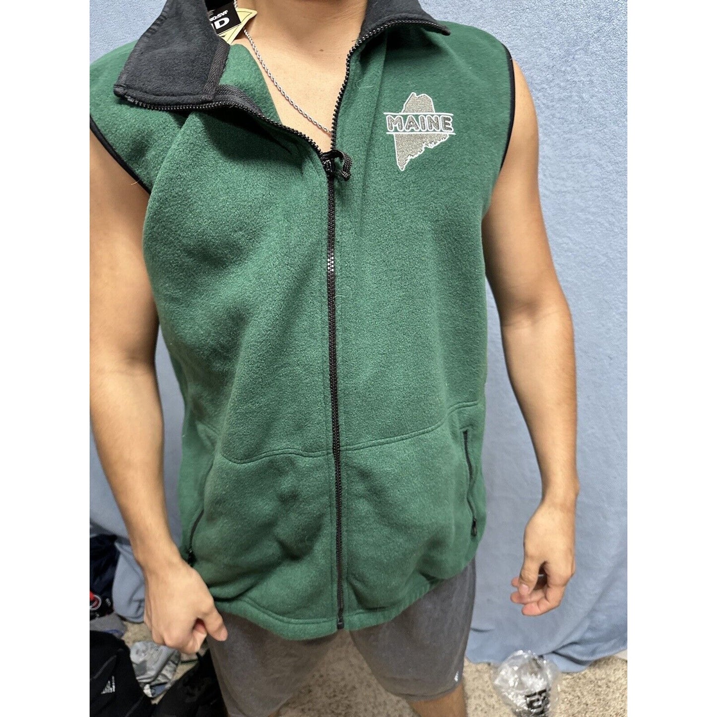 Men’s Green Colorado Timberline Full Zip Vest Medium Maine