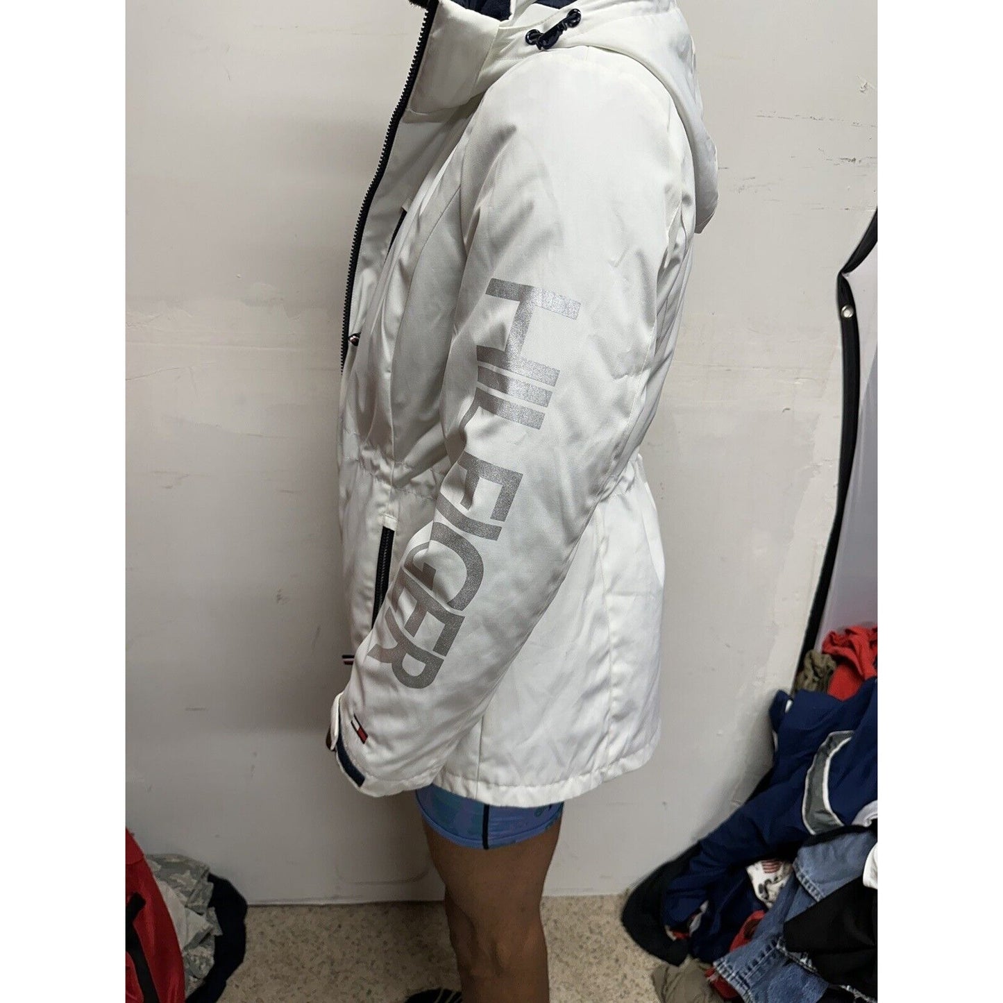 Tommy Hilfiger 3-in-1 All Weather Systems Anorak Jacket L White Navy Women Large