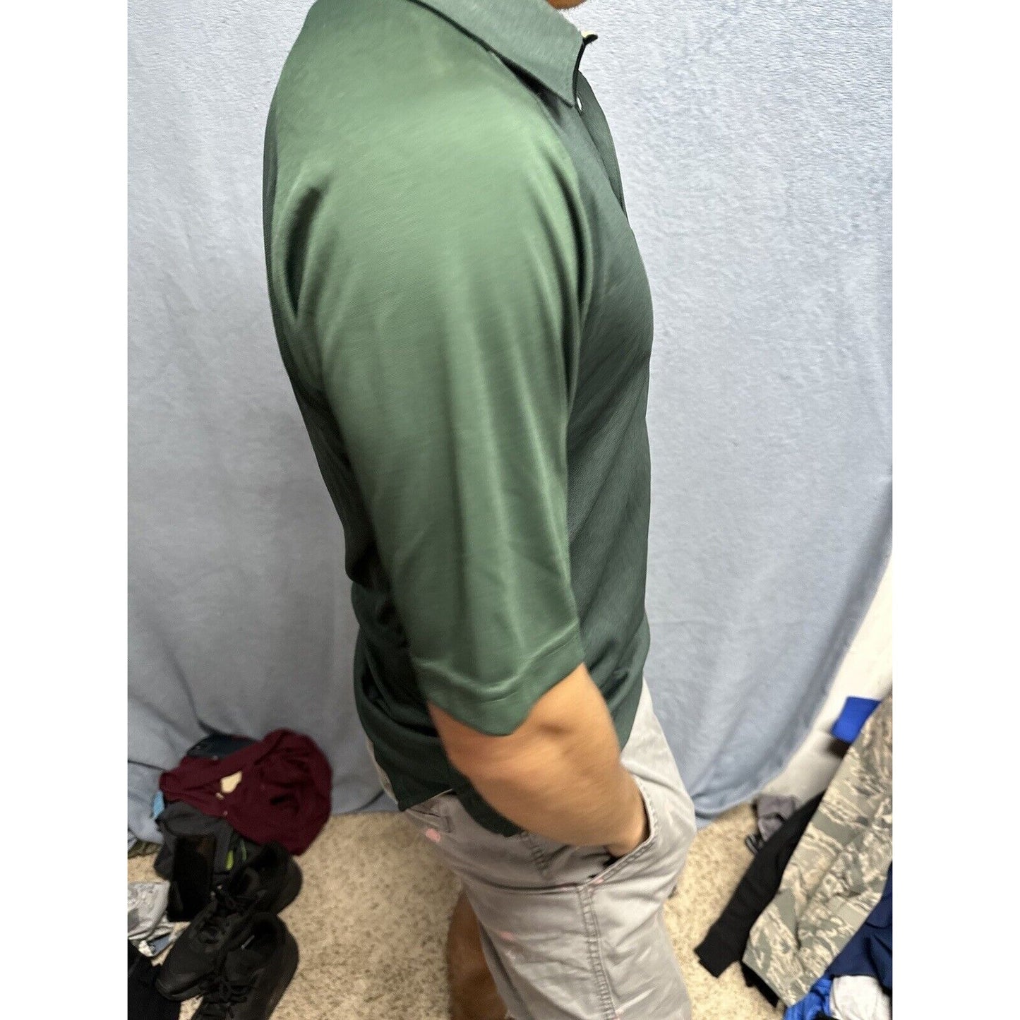 Men’s Champion Small Polo Colorado State University Rams Shirt Green