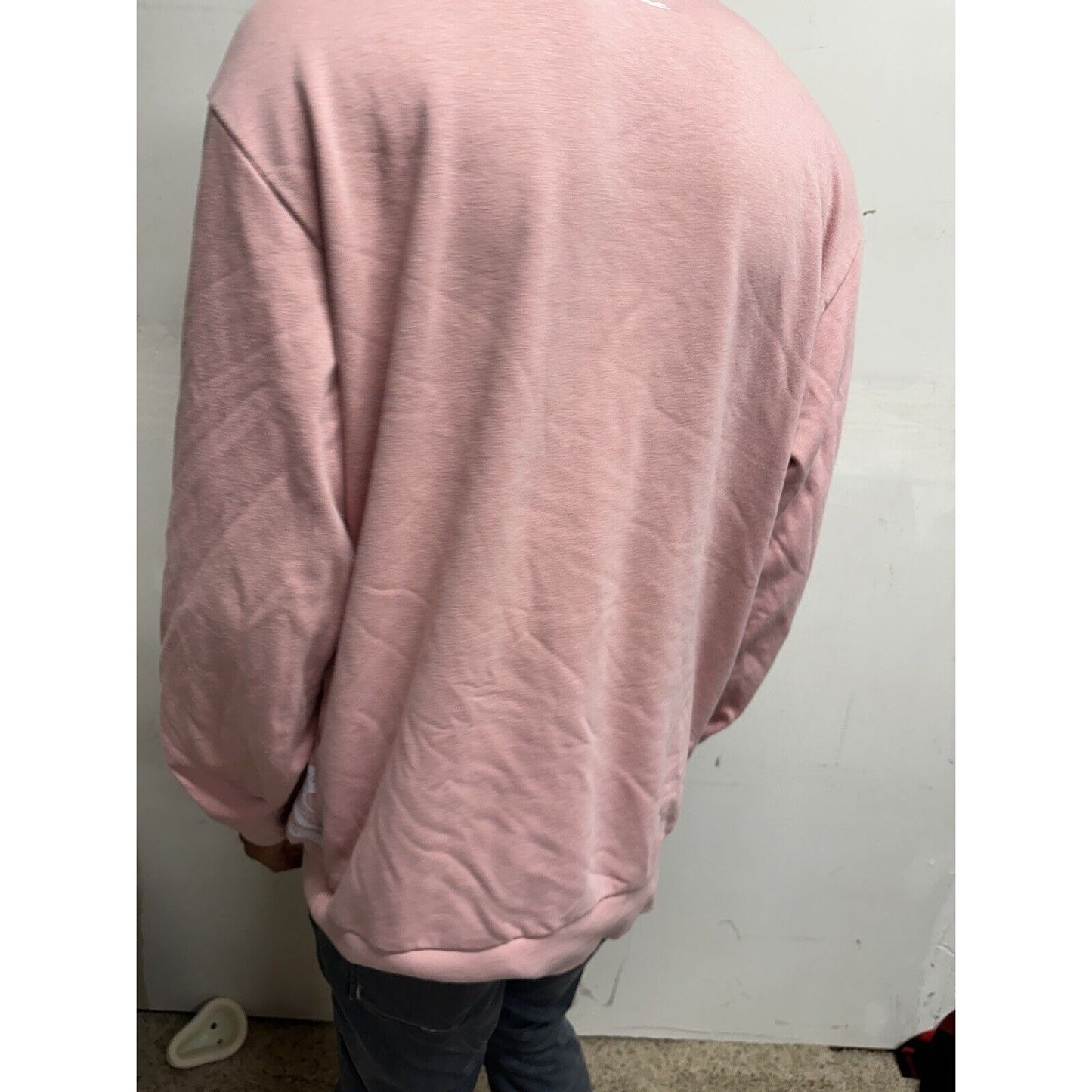 Men’s Pink Adidas Large Pullover Sweatshirt Long Sleeve