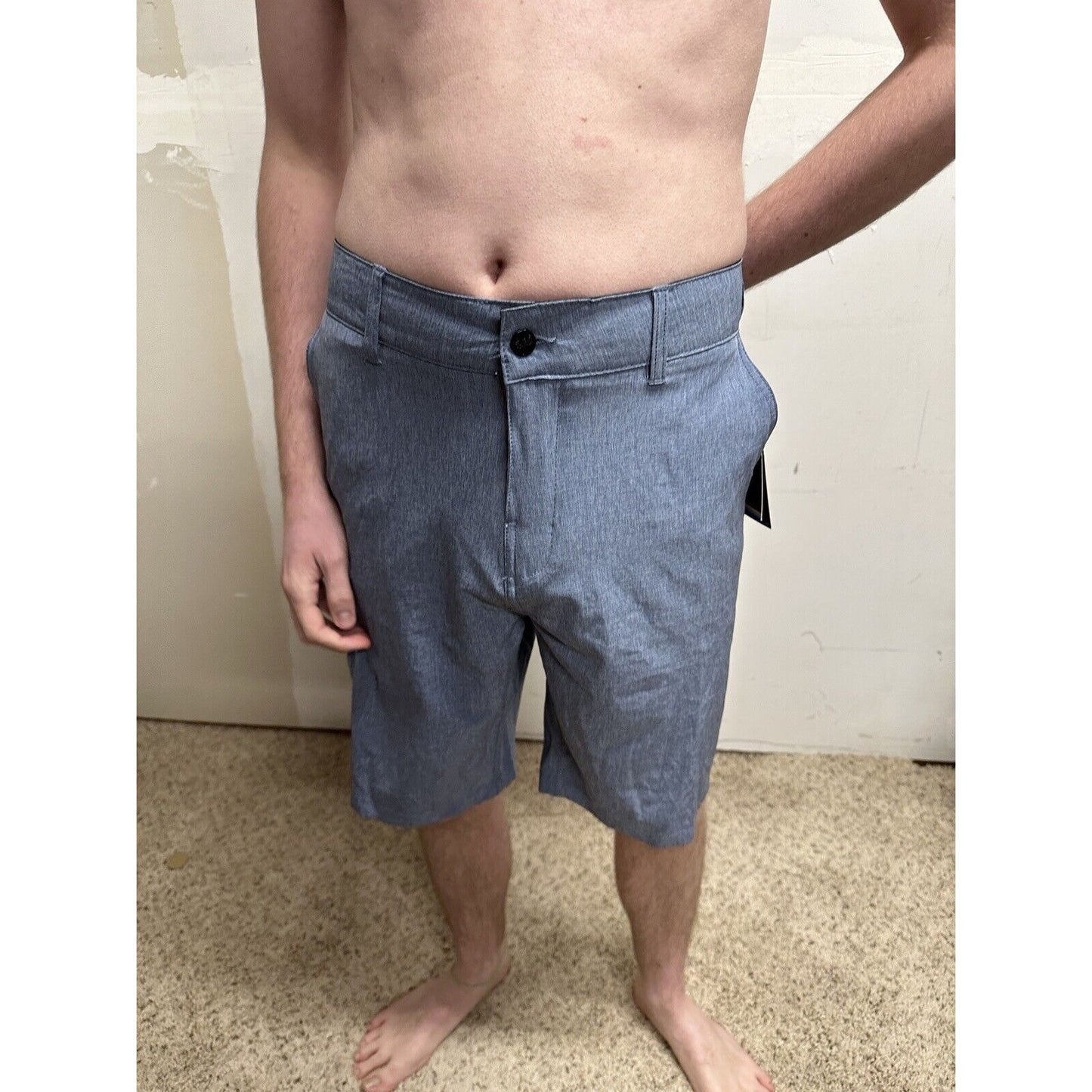 men’s trunks multi-functional size 36 gray blue shorts