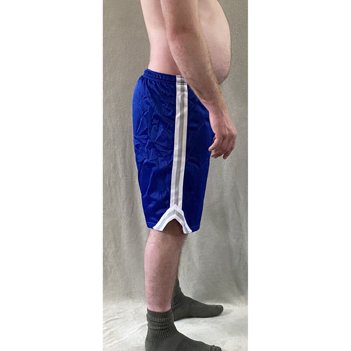 Soffe Men’s Medium Blue Lacrosse Polyester Mesh Shorts