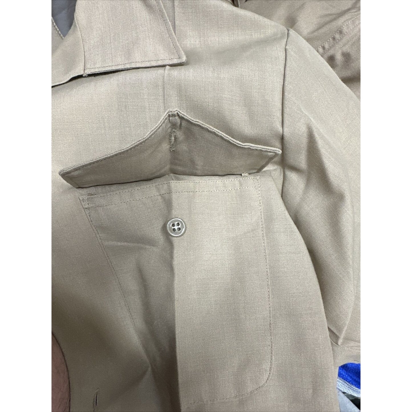 Men’s USMC Marines Khaki Dress Shirt 15 1/2 Short Sleeve