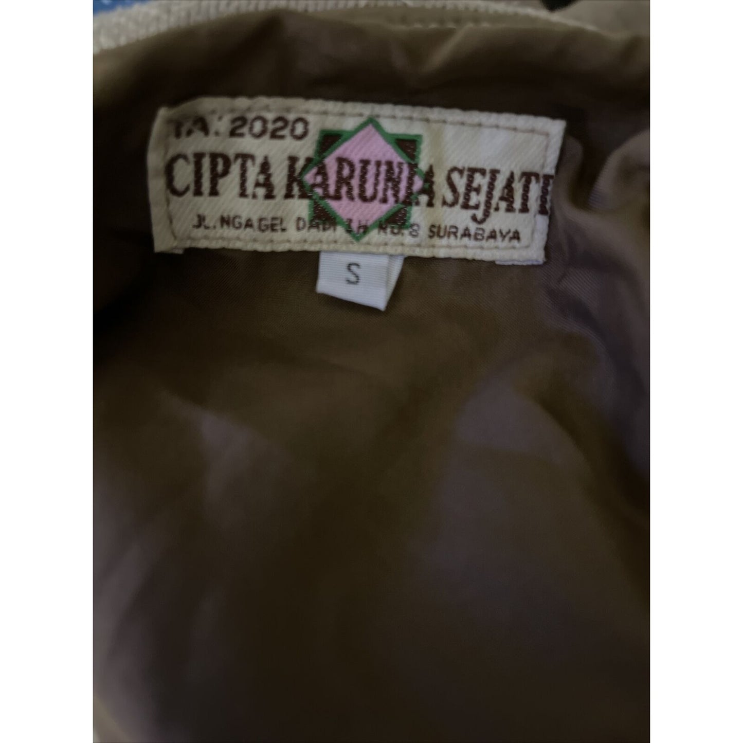 men’s small khaki indonesia Air Force cadet uniform jacket cipta karunia sejati