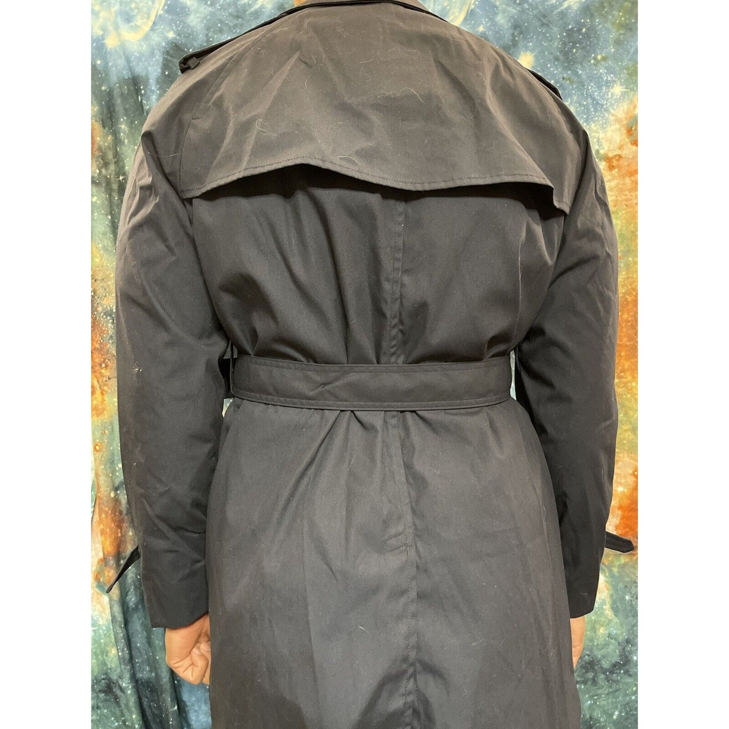 Air Force Dress Blues Trenchcoat with liner 40R Dark Blue