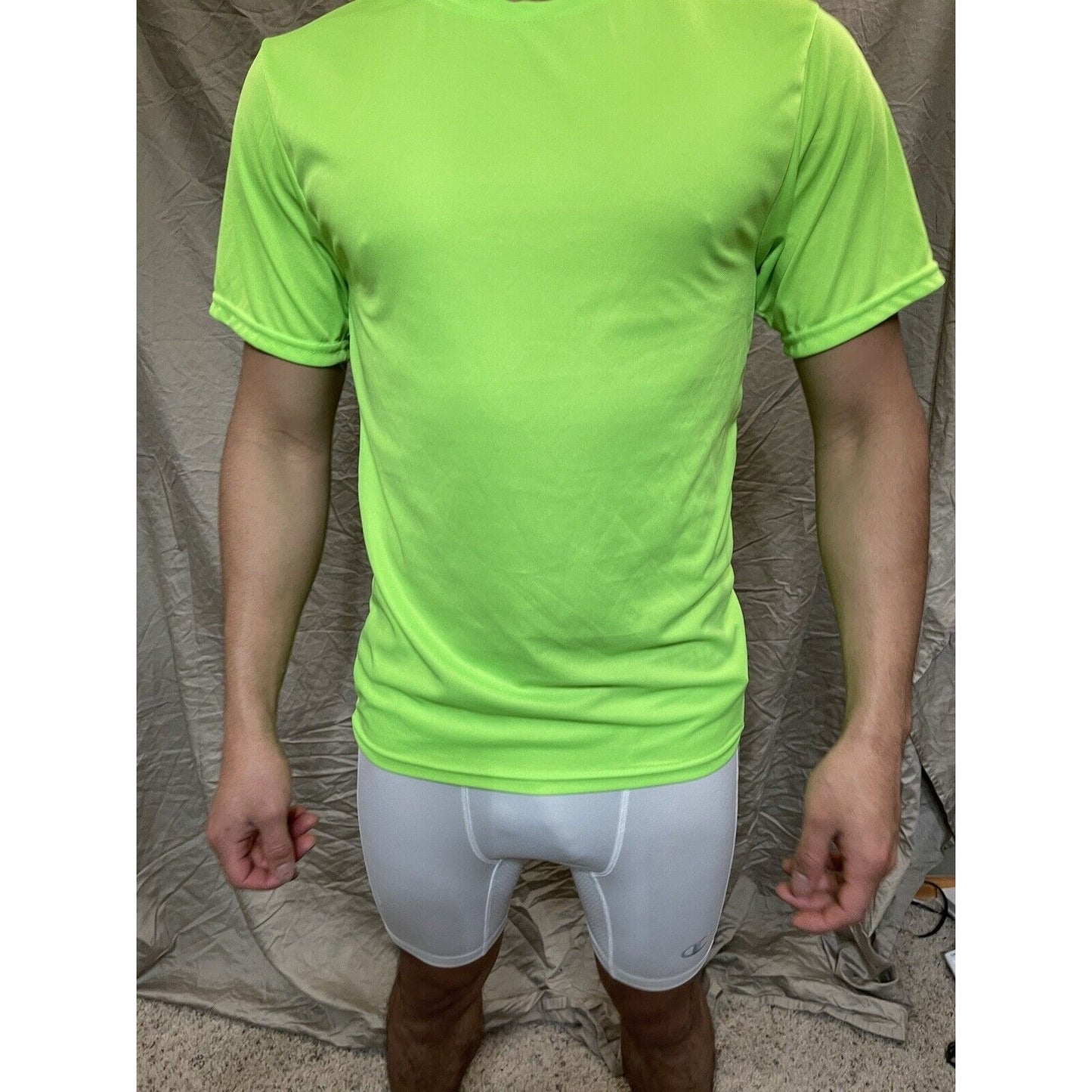 Men's Augusta Sportswear Moisture Management Athletic shirt Neon Green Medium