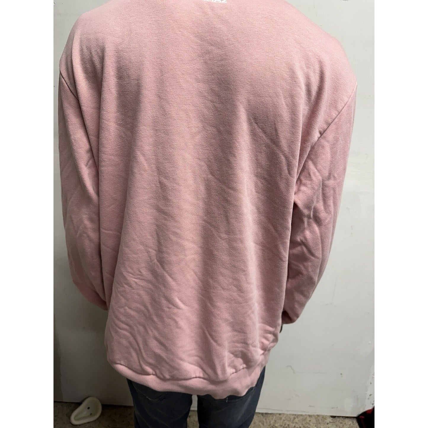 Men’s Pink Adidas Large Pullover Sweatshirt Long Sleeve