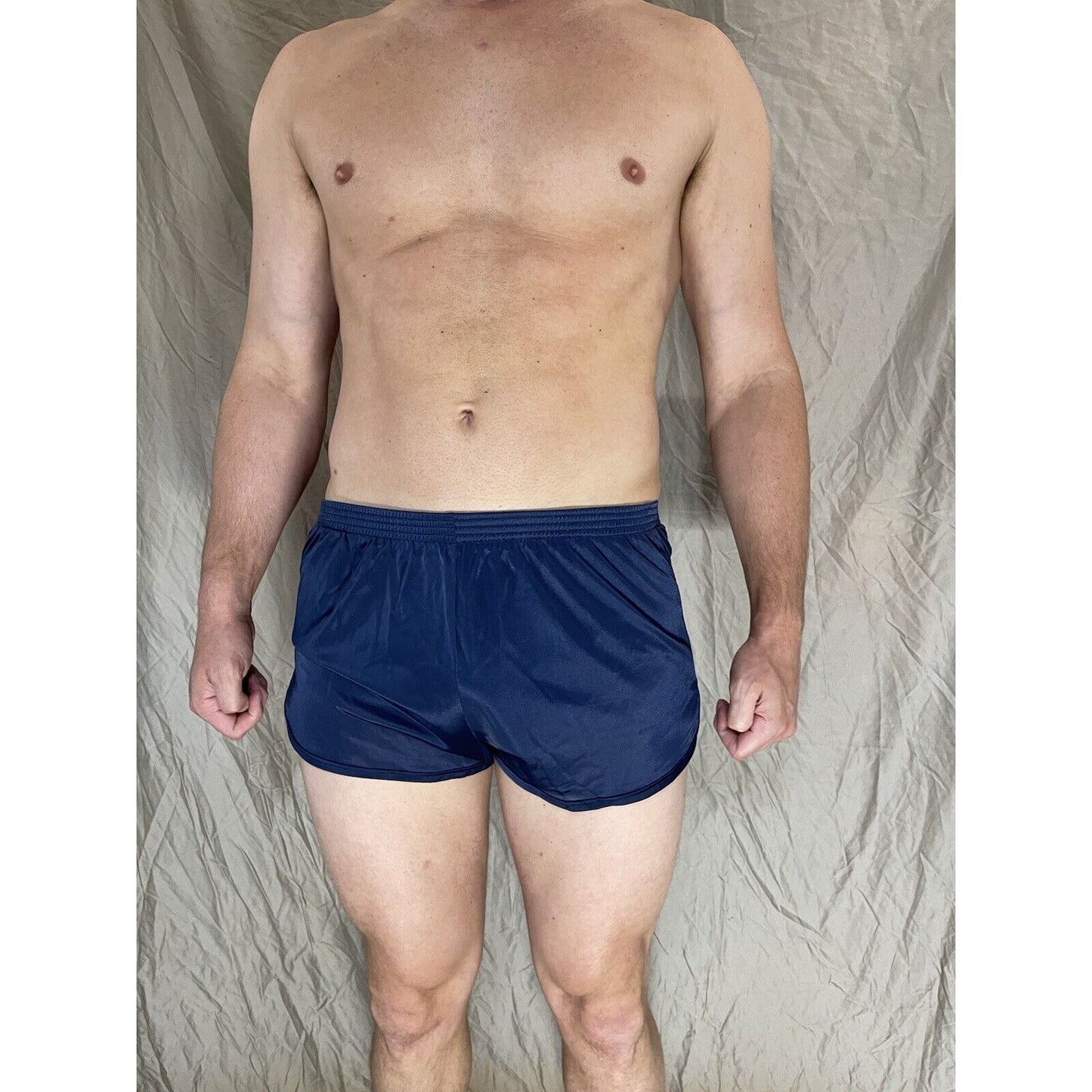 Soffe Ranger Panty Silkies PT Shorts Military Workout Bottom Navy Blue Med