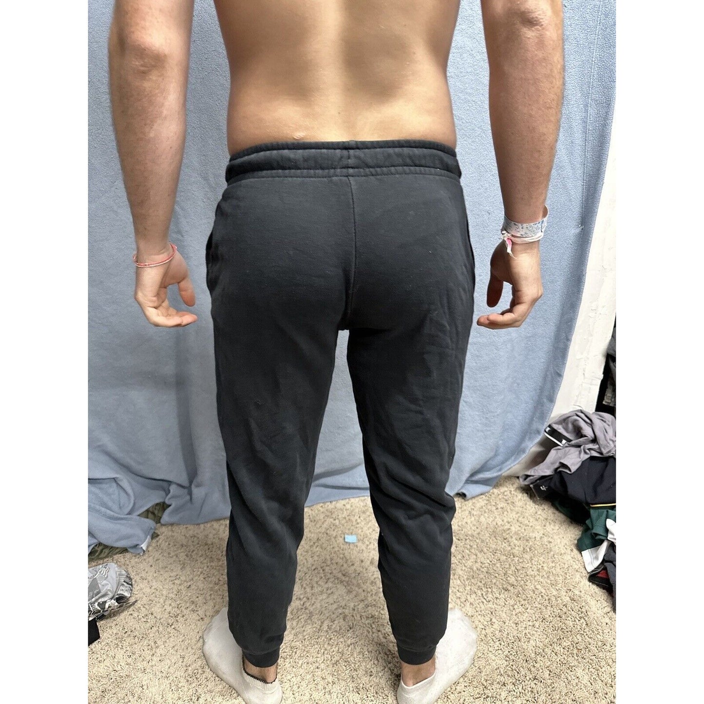 Men’s Small Nike Black Cotton Poly Sweat Pants With Pockets