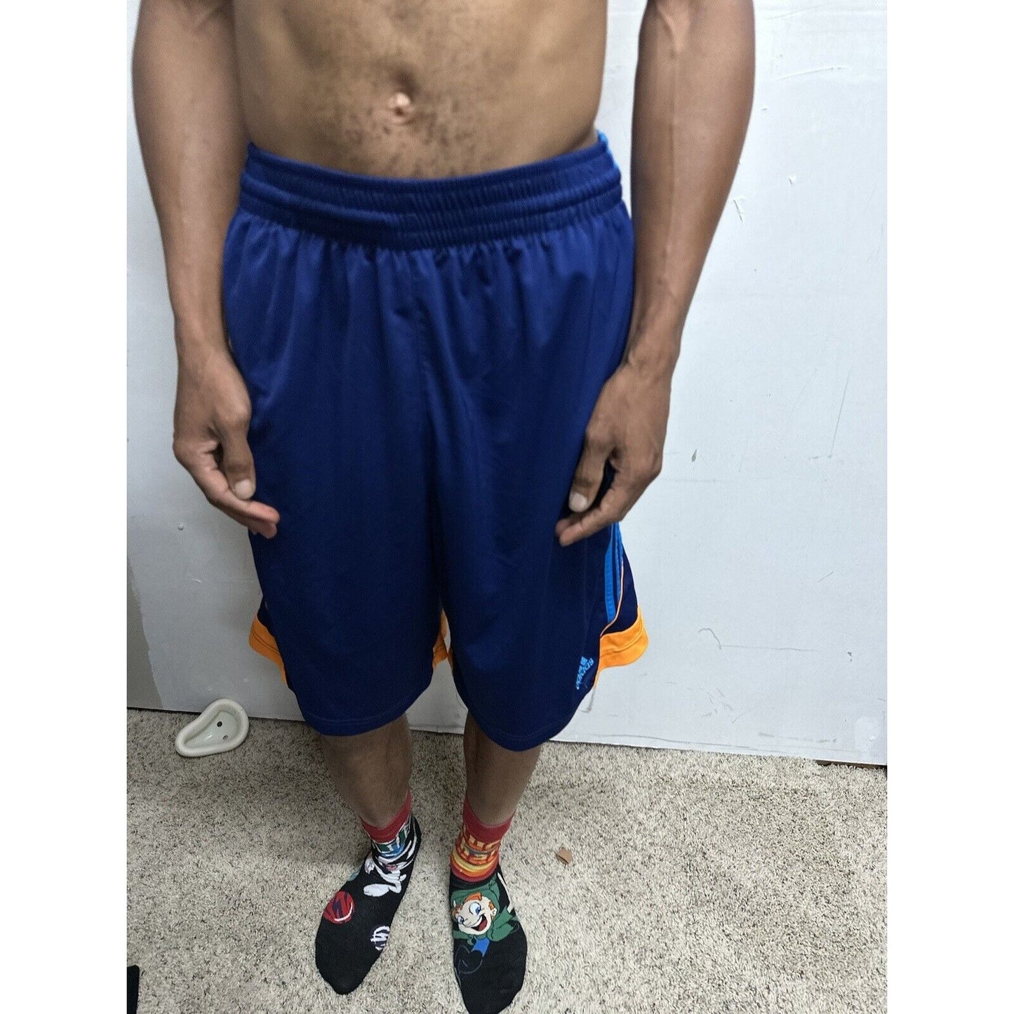 Men’s Medium Adidas Clima Lite Blue Athletic Shorts With Pockets