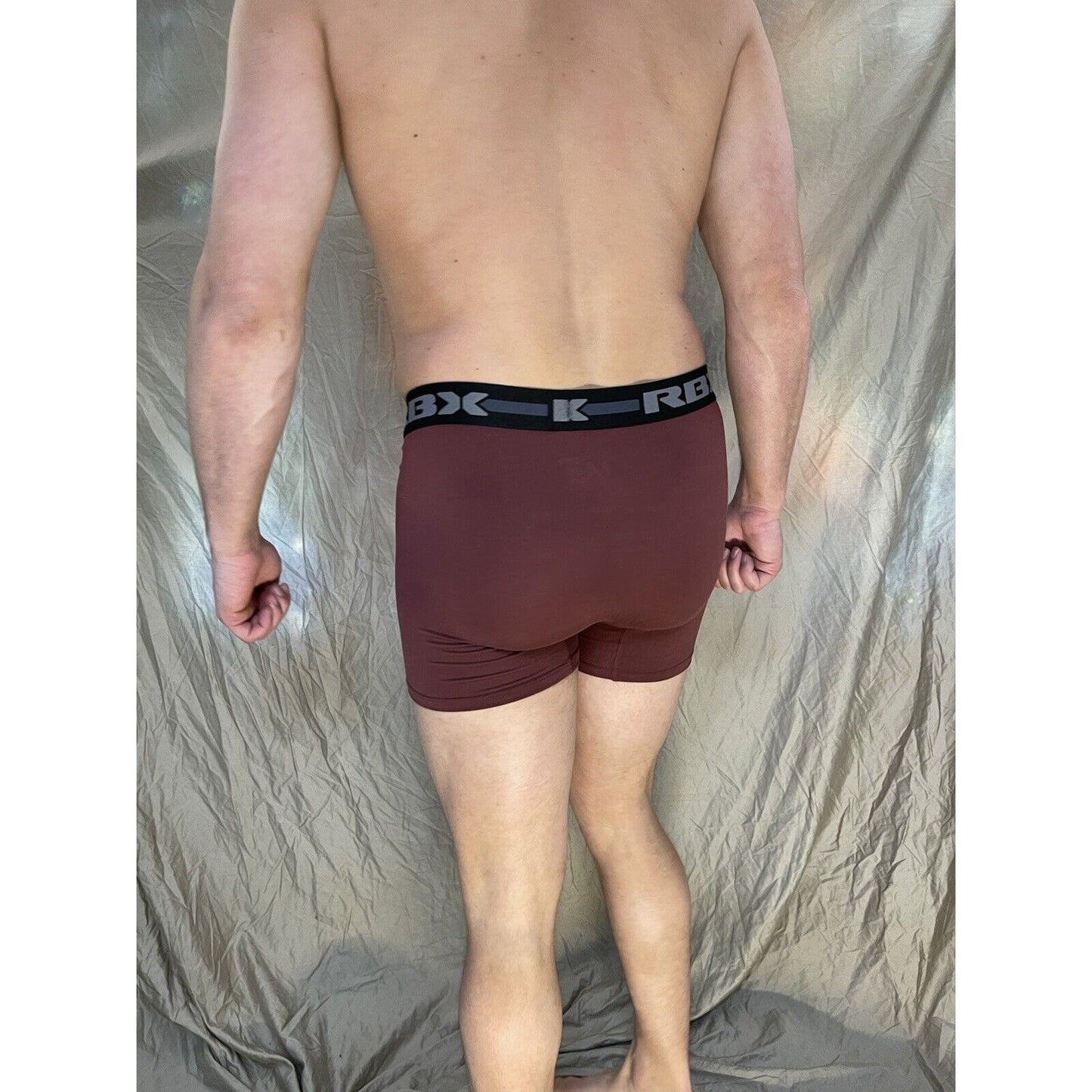 men's Maroon rbx large compression boxer briefs